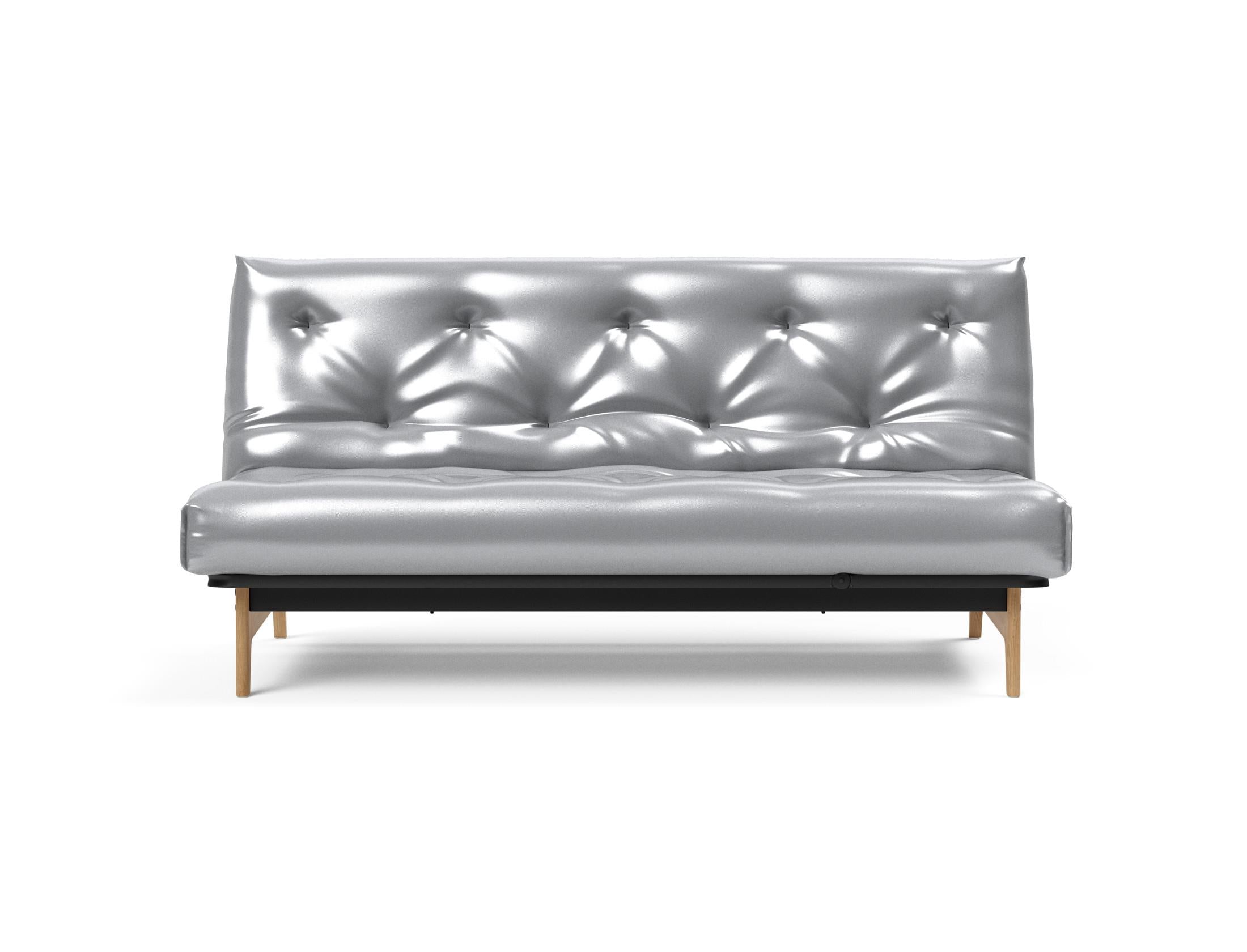 Modernes Aslak 140 Bettsofa im Nordic Design, perfekt für kompakte Wohnräume, vereint Stil und Funktionalität für entspannte Stunden.