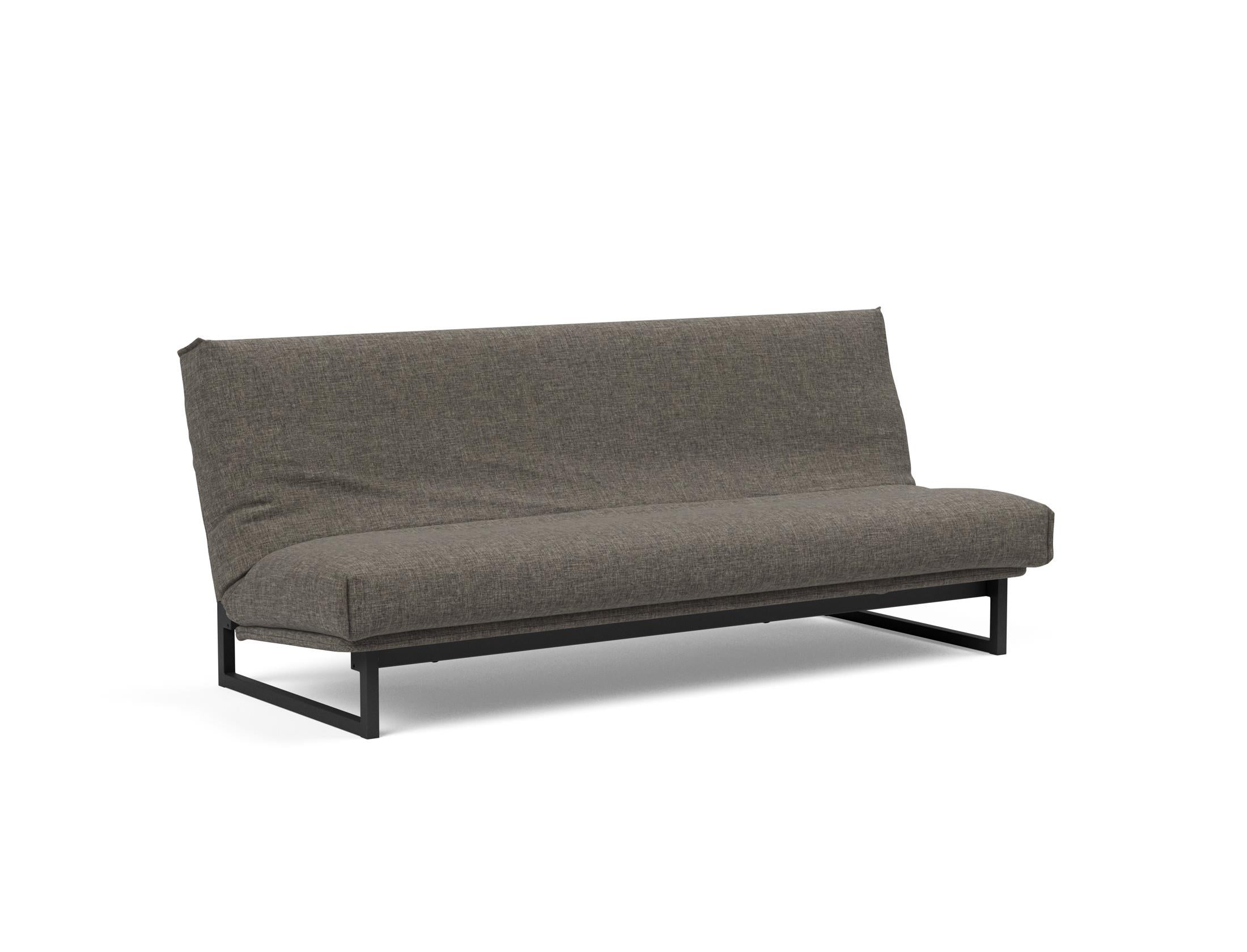 Fraction 120 Bettsofa Nordic Cover: modernes, multifunktionales Sofa mit komfortabler Soft Spring-Matratze, ideal für kleine Räume und Übernachtungsgäste.