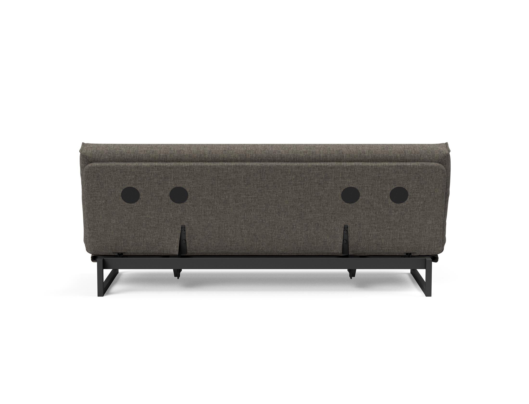 Fraction 120 Bettsofa Nordic Cover: modernes, multifunktionales Sofa mit komfortabler Soft Spring-Matratze, ideal für kleine Räume und Übernachtungsgäste.