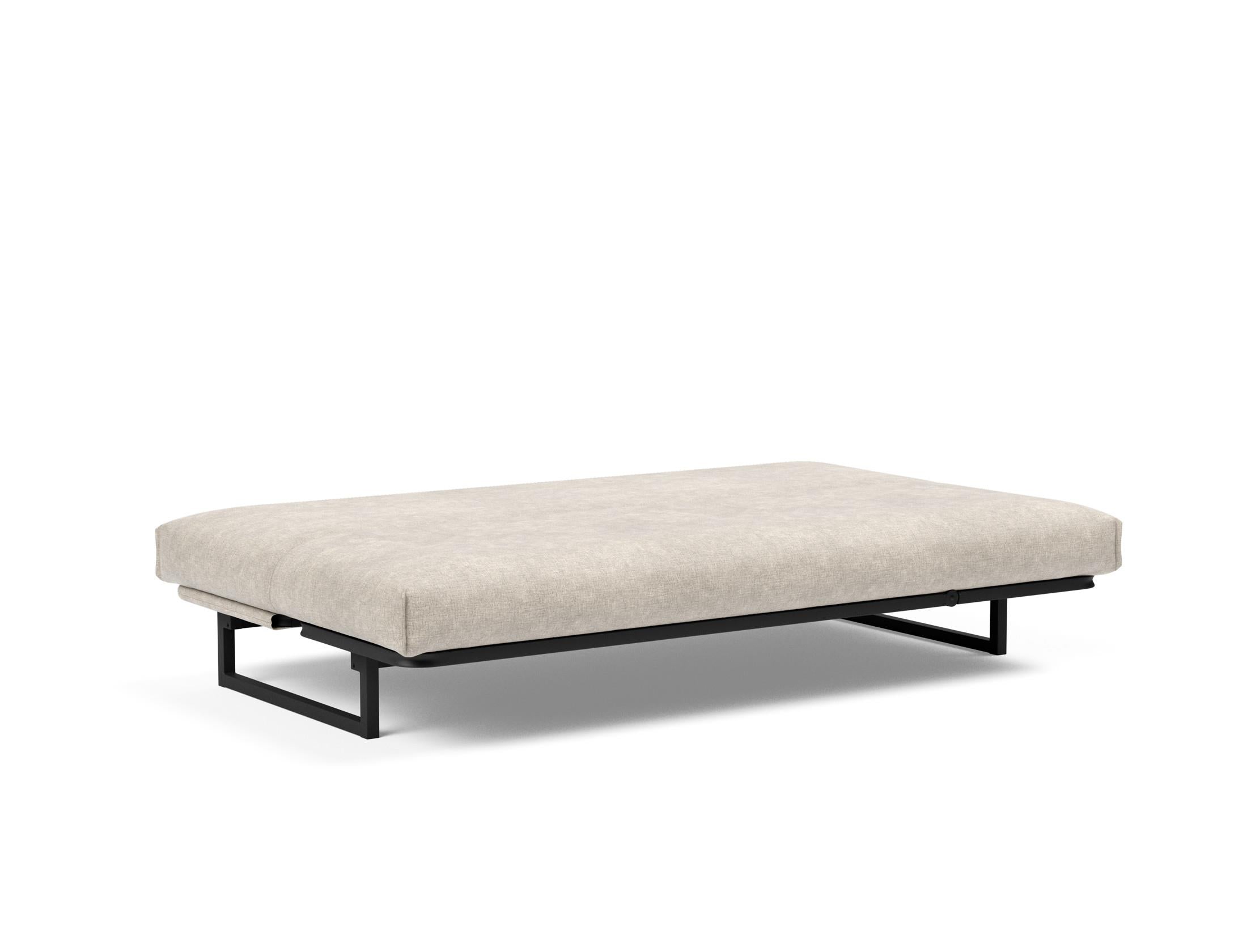 Fraction 120 Bettsofa: Flexibles Schlafsofa mit weichem Nordic-Bezug und innovativer Soft Spring Matratze für ultimativen Komfort und Stil.