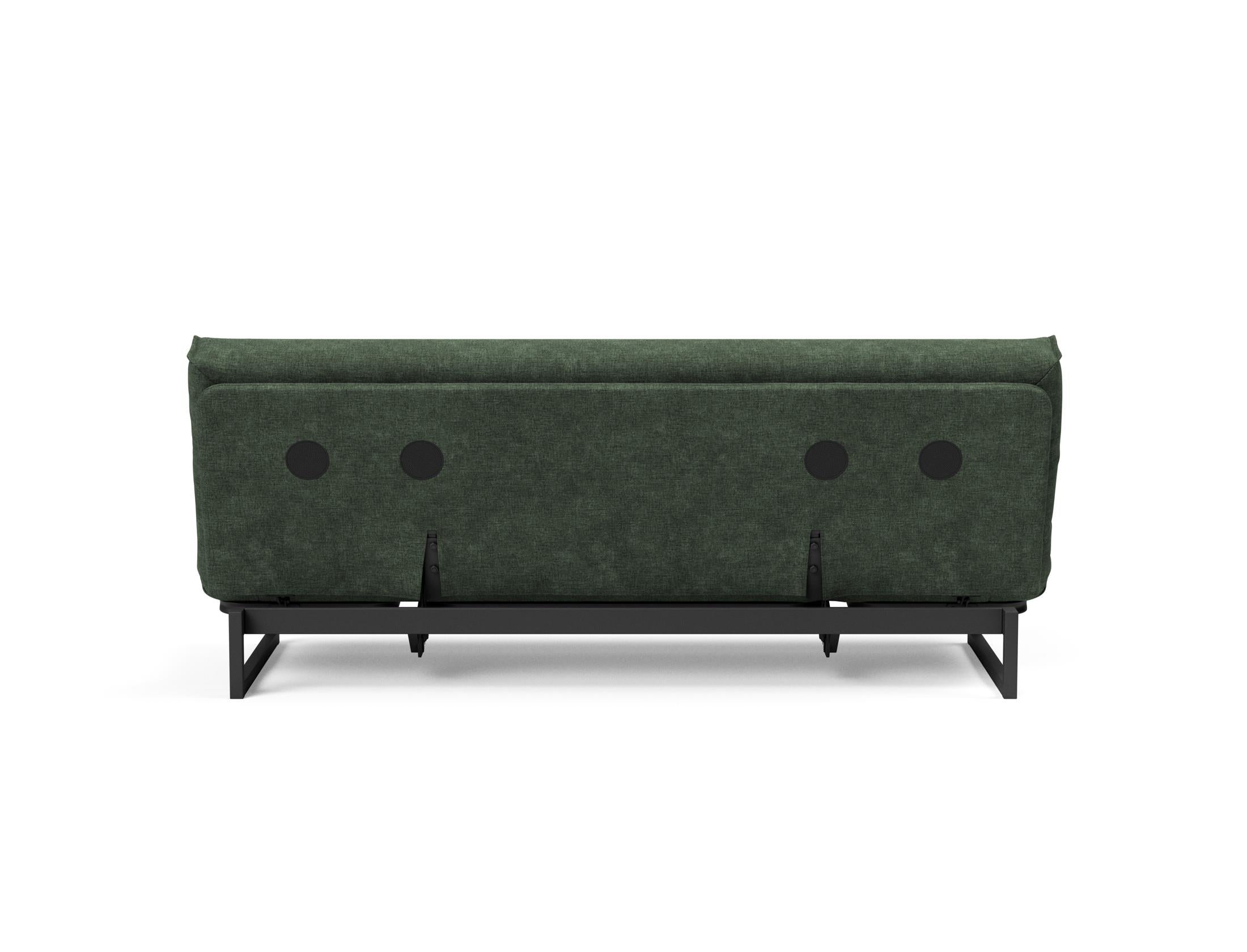 Fraction 120 Bettsofa Nordic Cover: stilvolles, platzsparendes Sofa mit bequemer Soft Spring-Matratze, perfekt für Gäste und kleine Wohnungen.