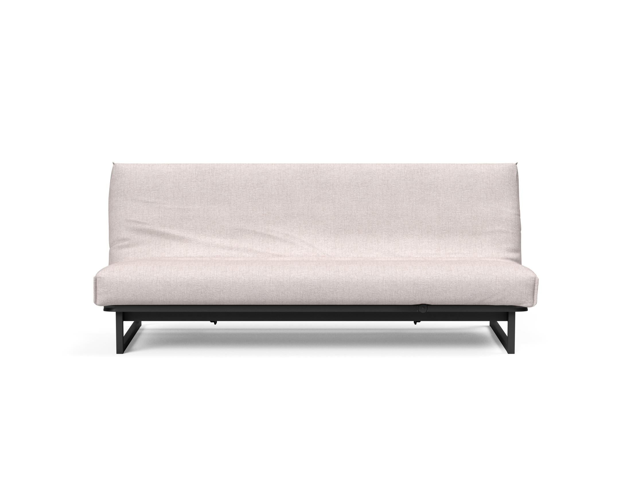 Fraction 120 Bettsofa Nordic Cover: stilvolles, platzsparendes Sofa mit bequemer Soft Spring-Matratze, perfekt für Gäste und kleine Wohnungen.