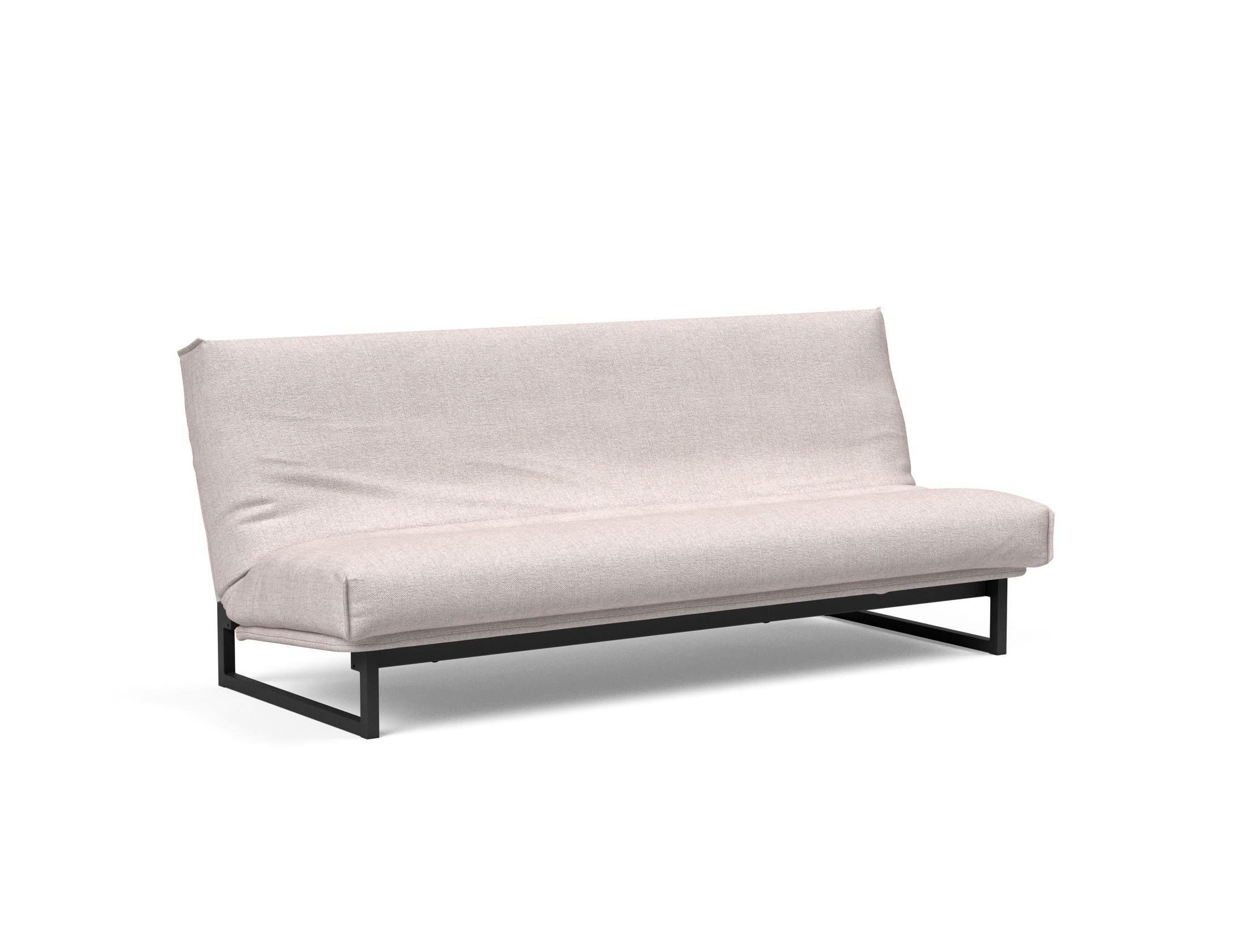 Fraction 120 Bettsofa: Elegantes Schlafsofa mit abnehmbarem Nordic-Bezug und komfortabler Soft Spring Matratze für entspannte Nächte und stilvolles Wohnen.