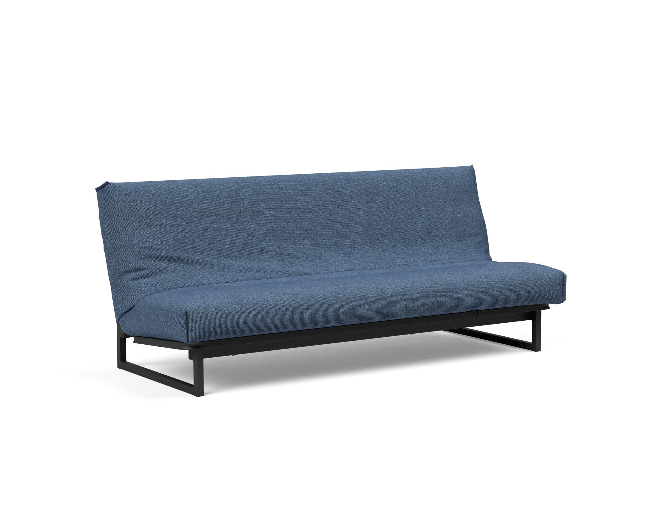 Fraction 120 Bettsofa Nordic Cover: modernes, multifunktionales Sofa mit komfortabler Soft Spring-Matratze, ideal für kleine Räume und Übernachtungsgäste.