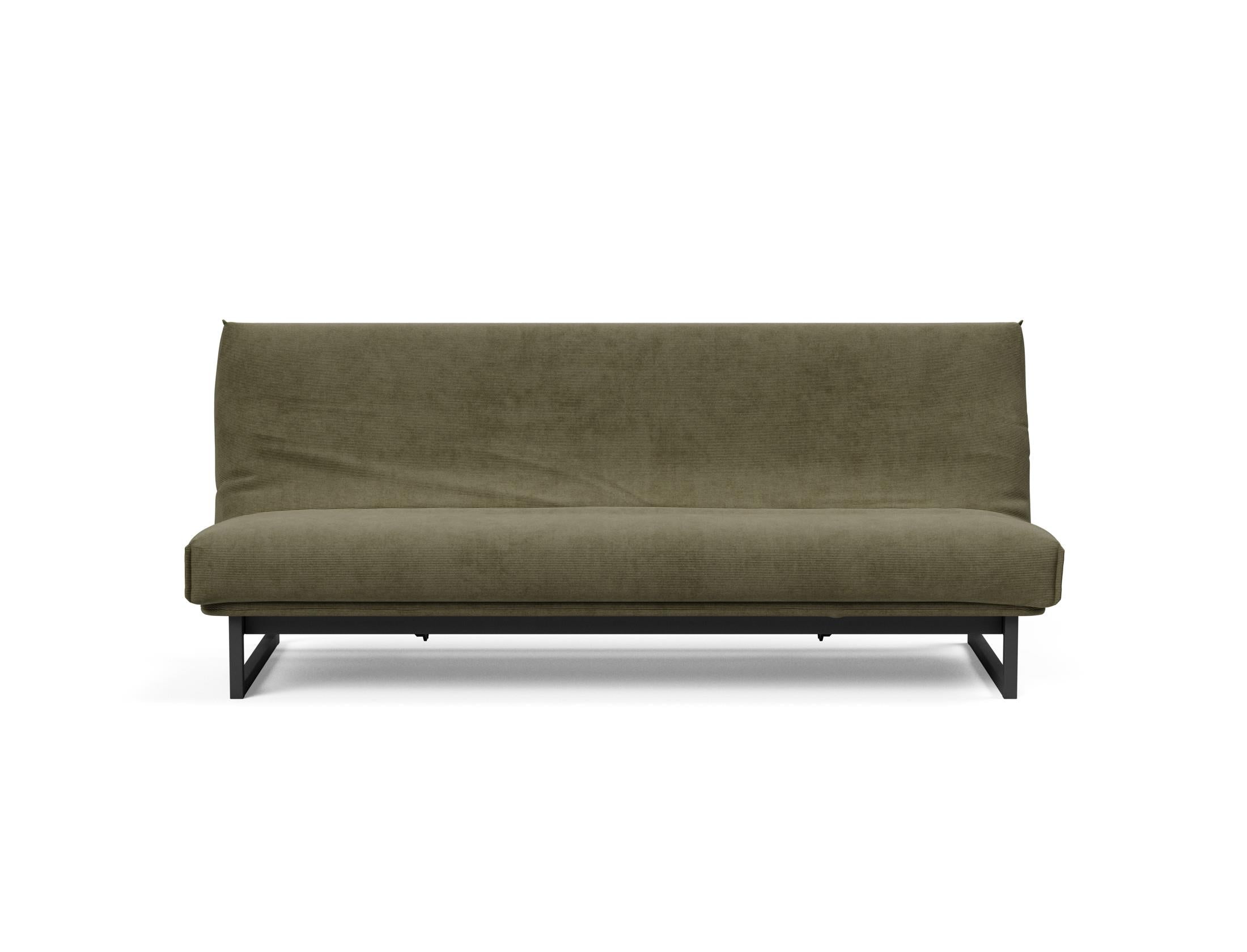 Fraction 120 Bettsofa: Elegantes Schlafsofa mit abnehmbarem Nordic-Bezug und komfortabler Soft Spring Matratze für entspannte Nächte und stilvolles Wohnen.