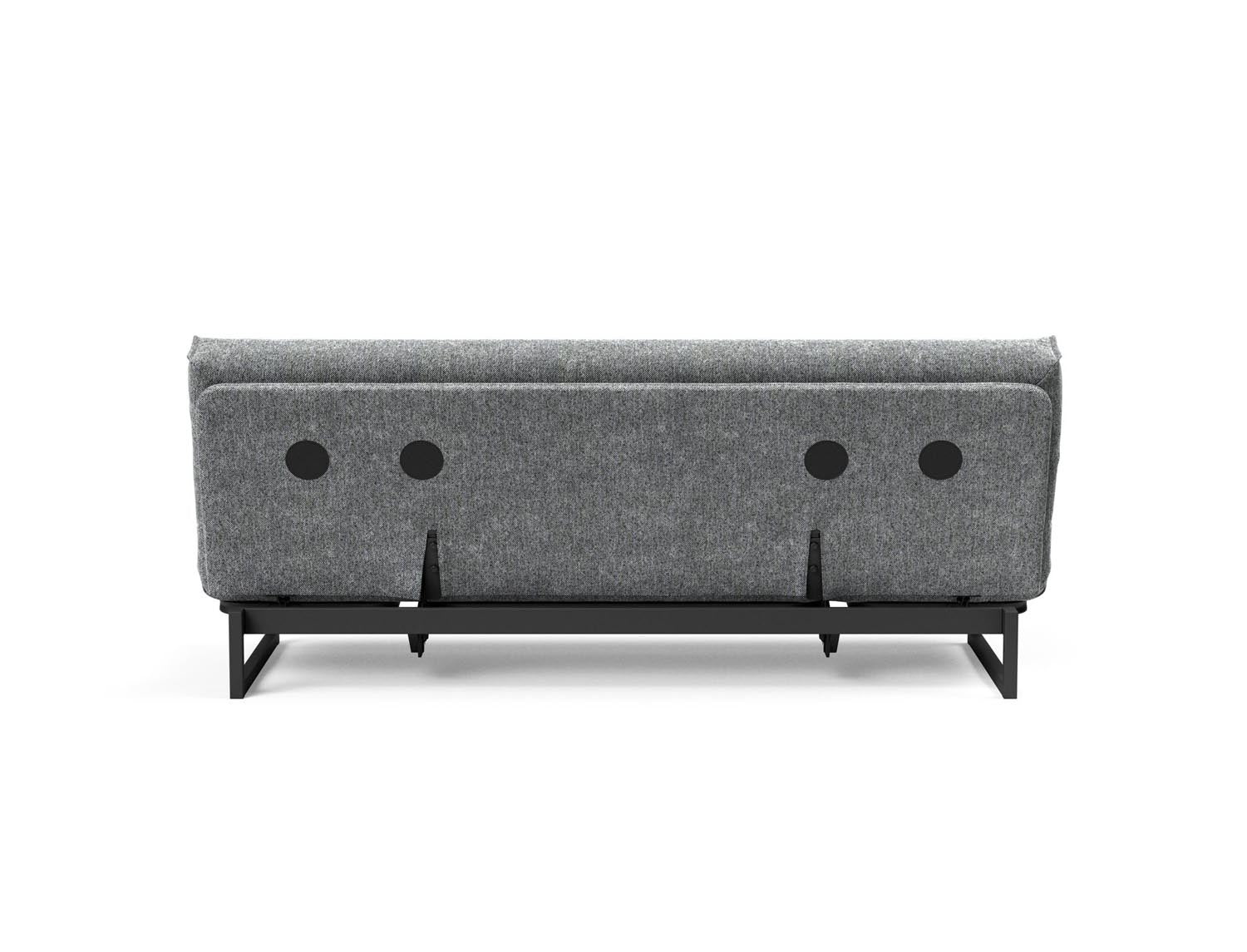 Fraction 120 Bettsofa Nordic Cover: stilvolles, platzsparendes Sofa mit bequemer Soft Spring-Matratze, perfekt für Gäste und kleine Wohnungen.