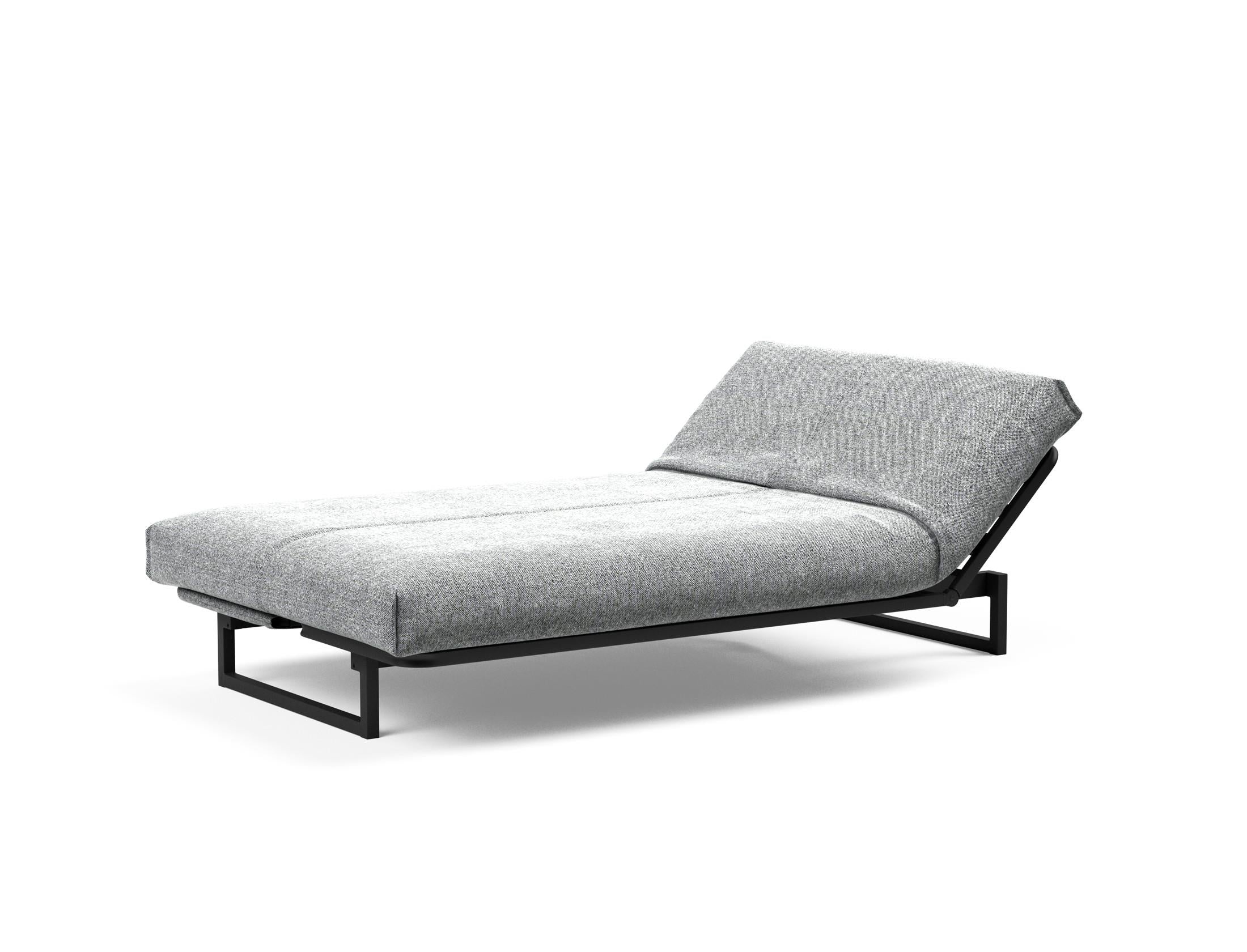 Fraction 120 Bettsofa Nordic Cover: modernes, multifunktionales Sofa mit anpassbarer Rückenlehne und hochwertiger Soft Spring-Matratze für optimalen Schlafkomfort.