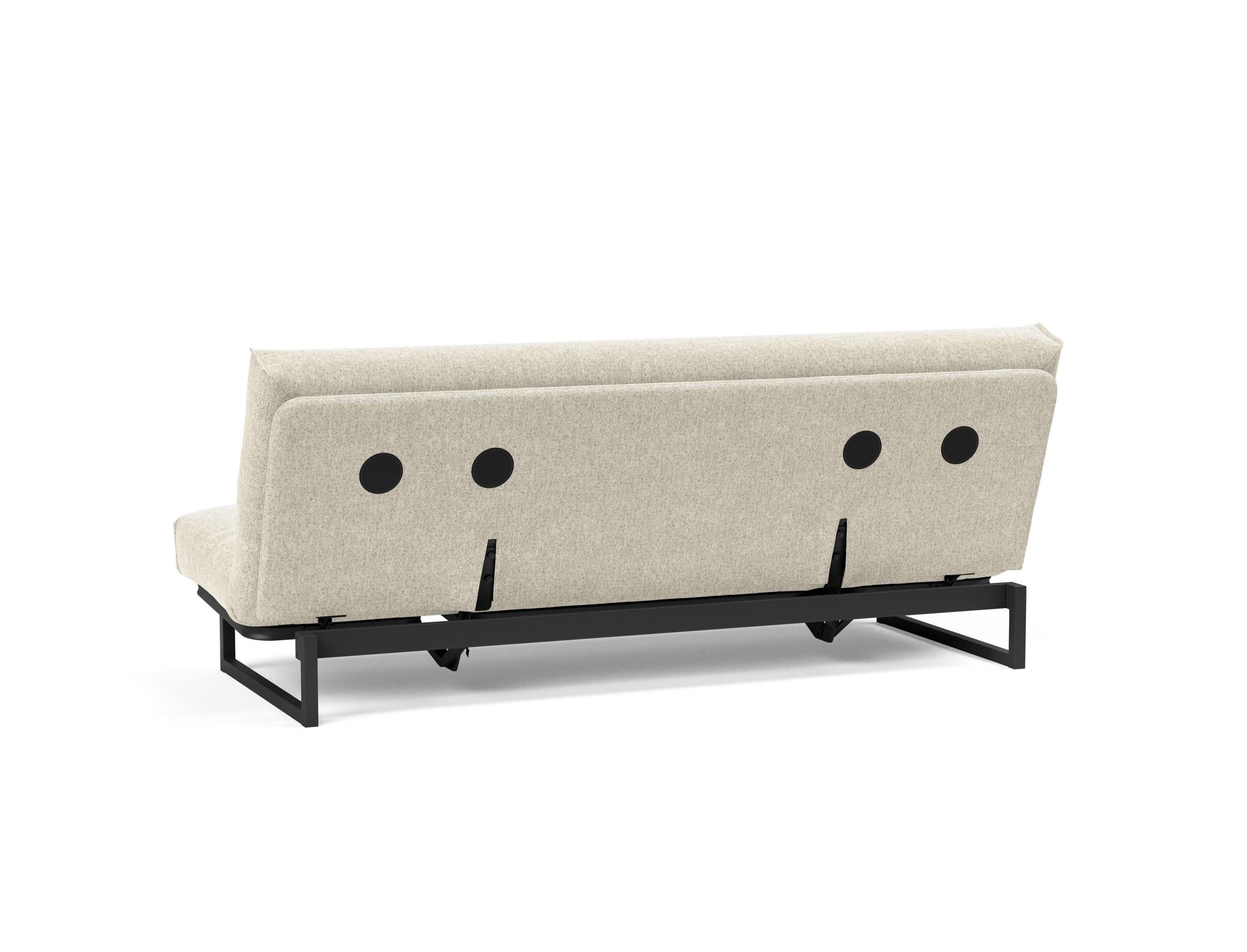 Fraction 120 Bettsofa Nordic Cover: modernes, multifunktionales Sofa mit anpassbarer Kopfhöhe und langlebigen Materialien für besten Schlafkomfort.