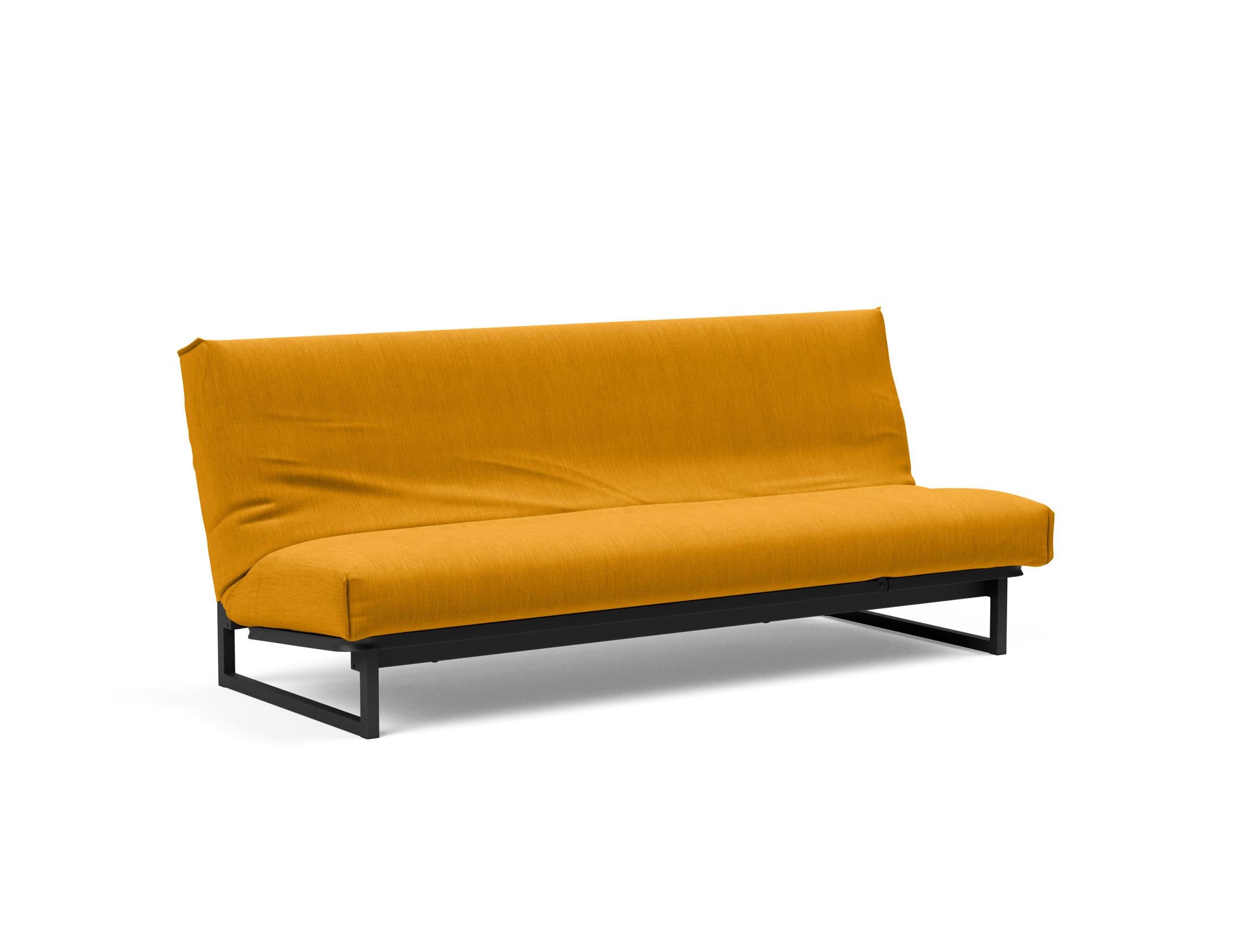 Fraction 120 Bettsofa Nordic Cover: modernes, multifunktionales Sofa mit komfortabler Soft Spring-Matratze, ideal für kleine Räume und Übernachtungsgäste.