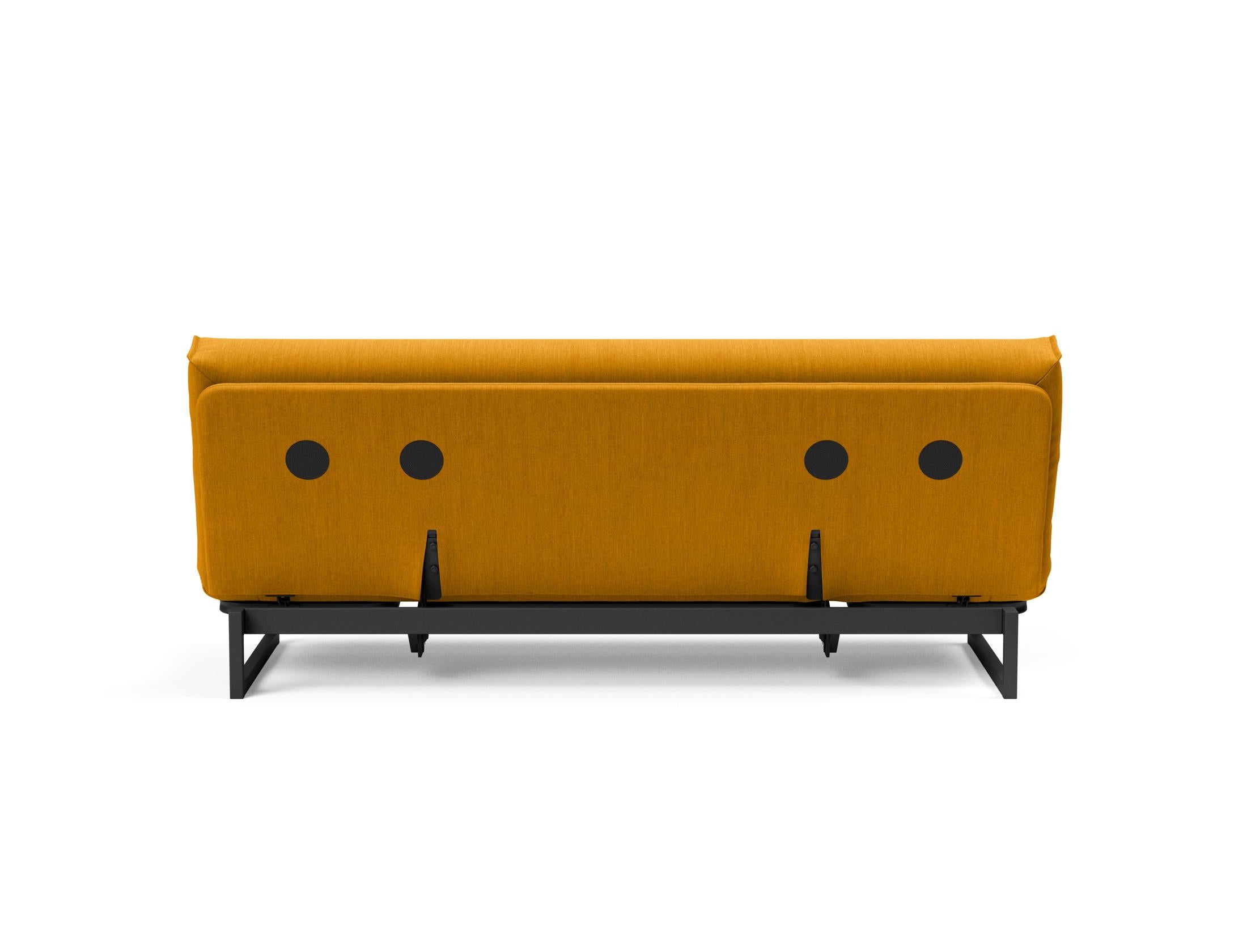 Fraction 120 Bettsofa Nordic Cover: modernes, multifunktionales Sofa mit komfortabler Soft Spring-Matratze, ideal für kleine Räume und Übernachtungsgäste.
