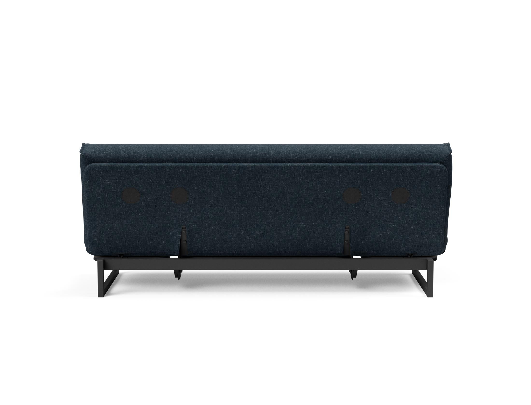 Fraction 120 Bettsofa Nordic Cover: modernes, multifunktionales Sofa mit komfortabler Soft Spring-Matratze, ideal für kleine Räume und Übernachtungsgäste.