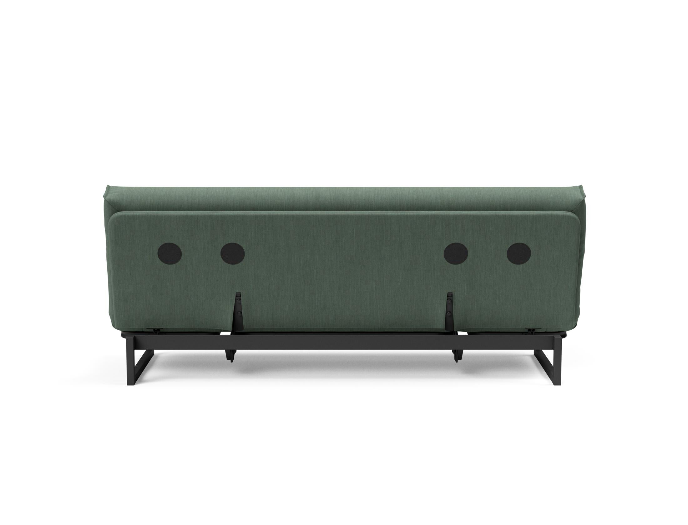 Fraction 120 Bettsofa Nordic Cover: stilvolles, platzsparendes Sofa mit bequemer Soft Spring-Matratze, perfekt für Gäste und kleine Wohnungen.