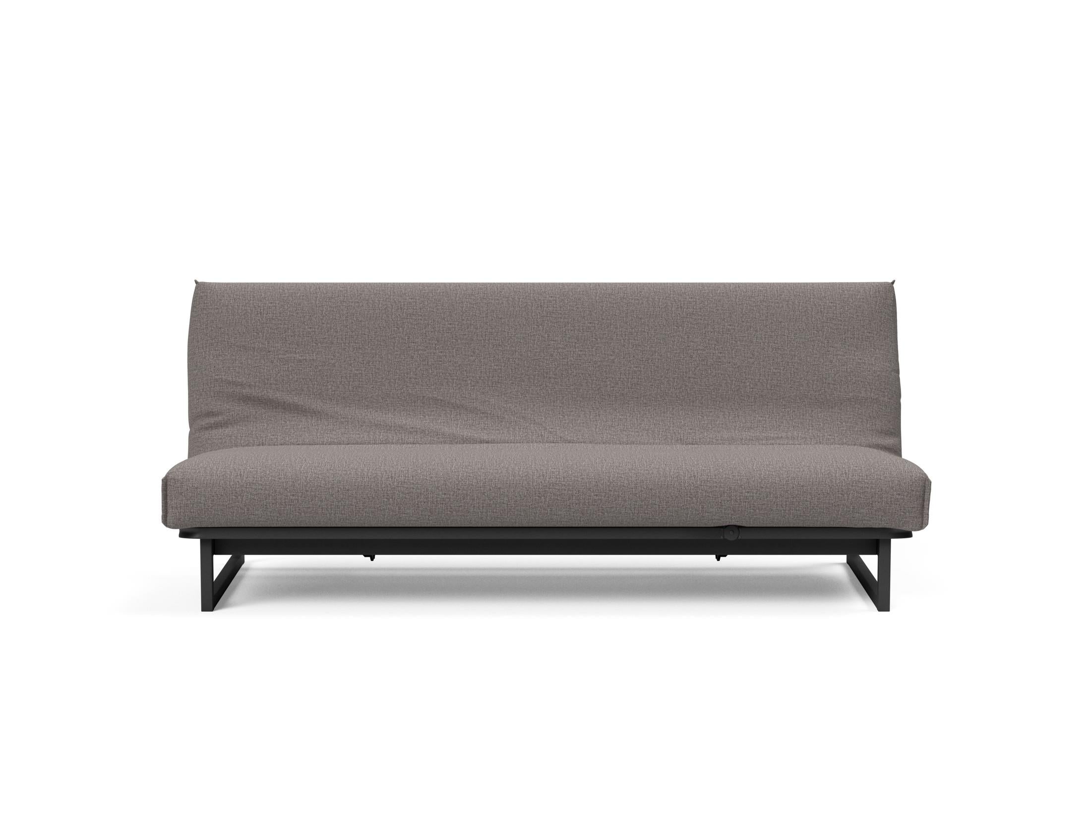Fraction 120 Bettsofa Nordic Cover: stilvolles, platzsparendes Sofa mit bequemer Soft Spring-Matratze, perfekt für Gäste und kleine Wohnungen.