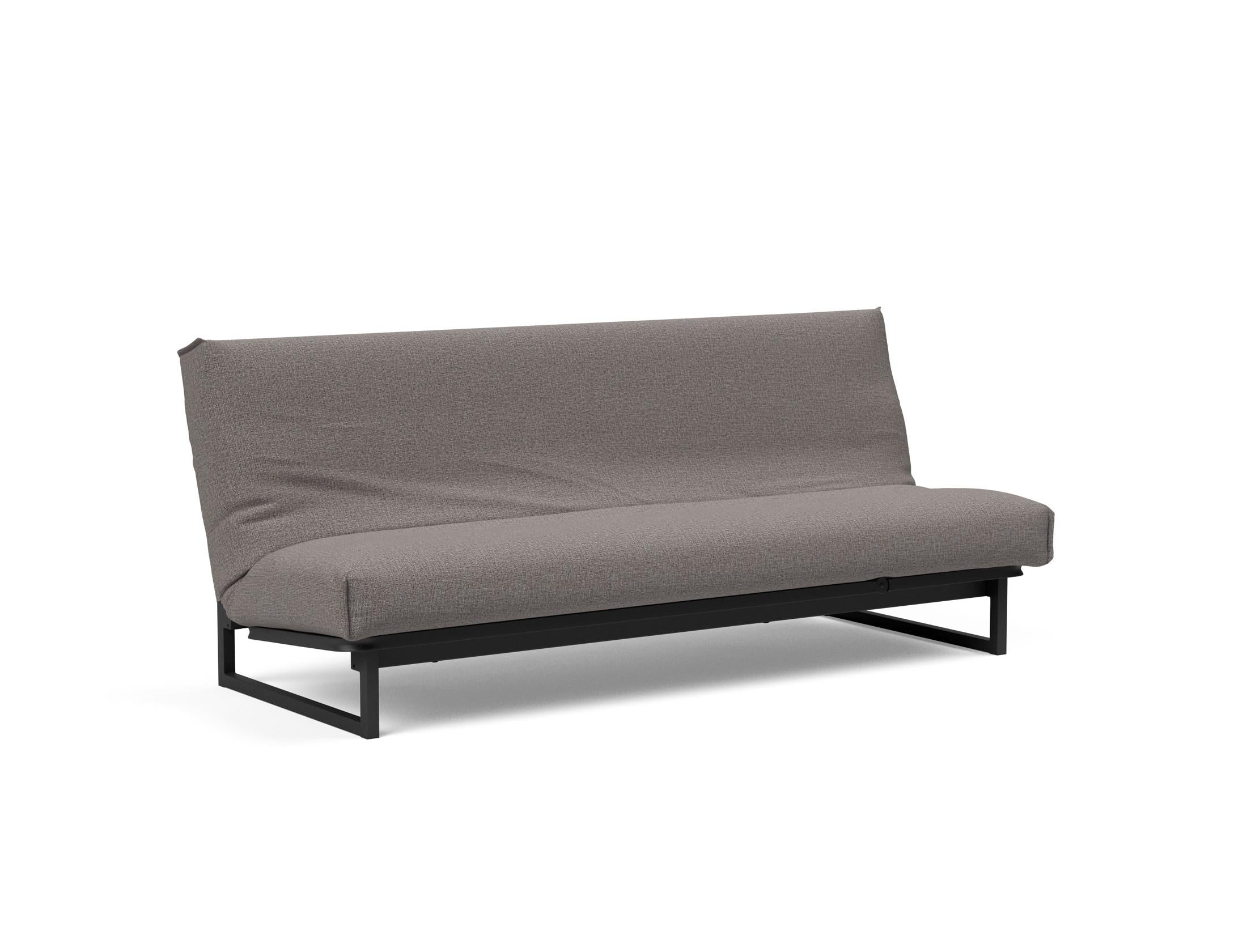 Fraction 120 Bettsofa Nordic Cover: modernes, multifunktionales Sofa mit komfortabler Soft Spring-Matratze, ideal für kleine Räume und Übernachtungsgäste.