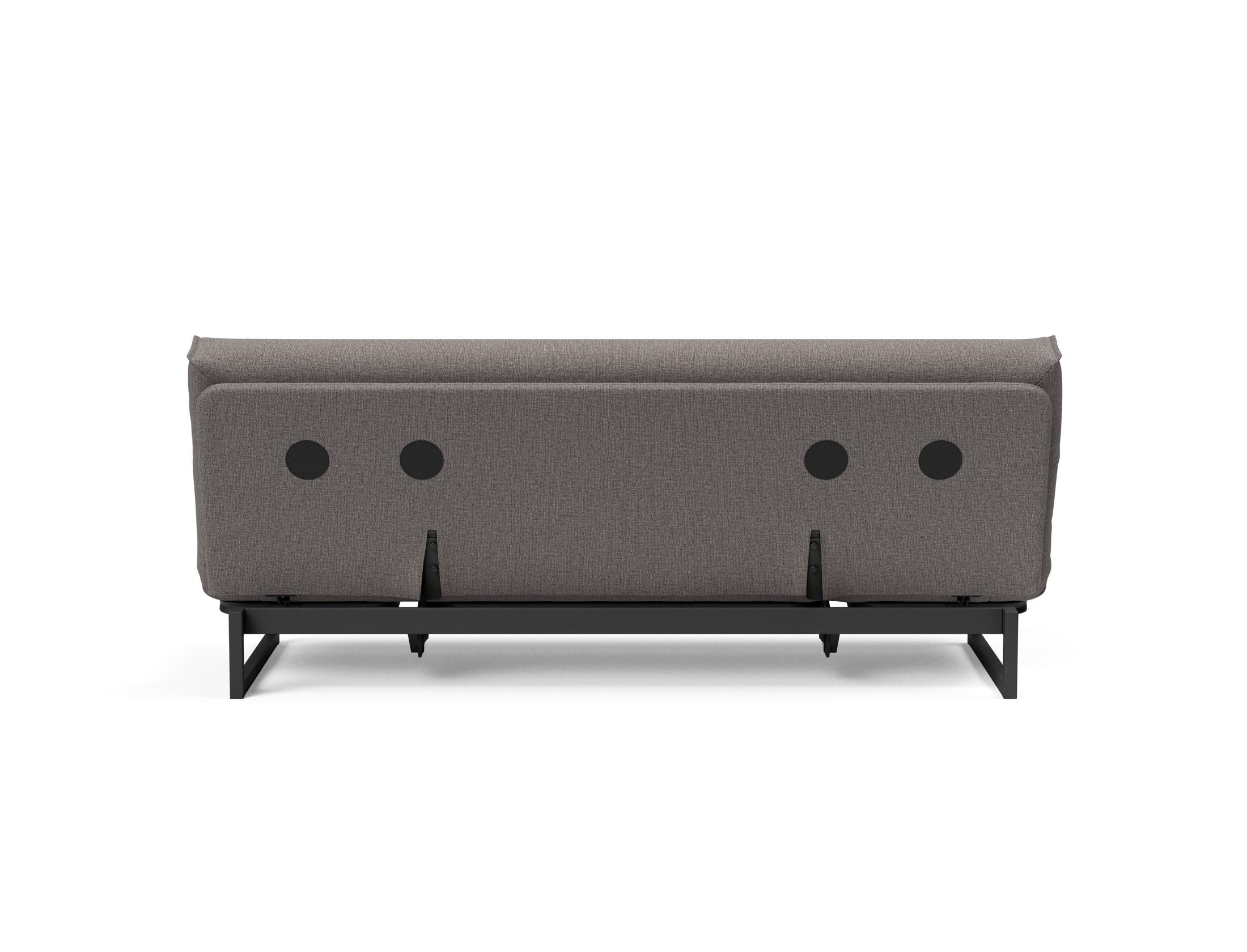 Fraction 120 Bettsofa Nordic Cover: modernes, multifunktionales Sofa mit komfortabler Soft Spring-Matratze, ideal für kleine Räume und Übernachtungsgäste.