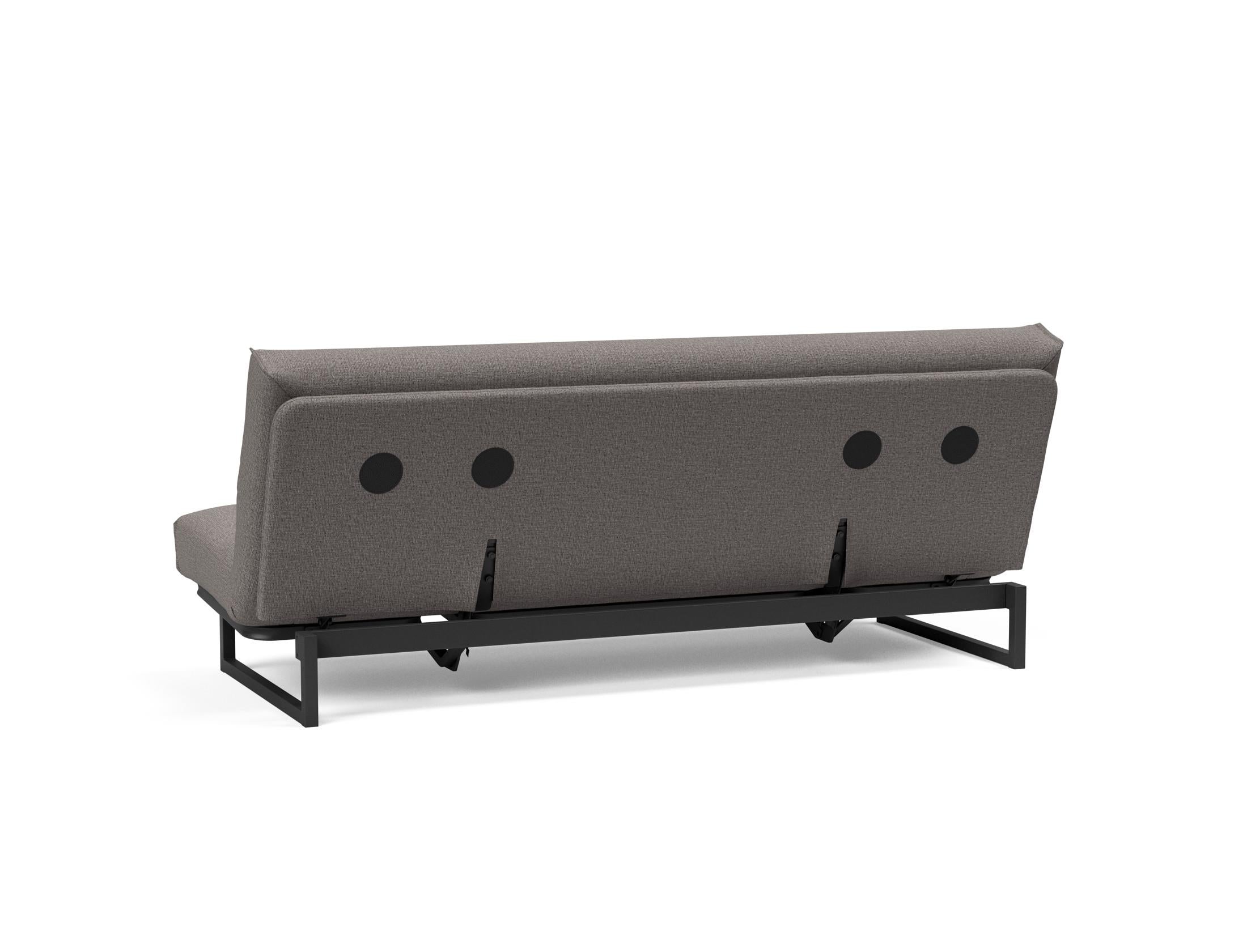 Fraction 120 Bettsofa Nordic Cover: stilvolles, flexibles Sofa mit verstellbarer Rückenlehne und hochwertiger Soft Spring-Matratze für optimalen Schlafkomfort.