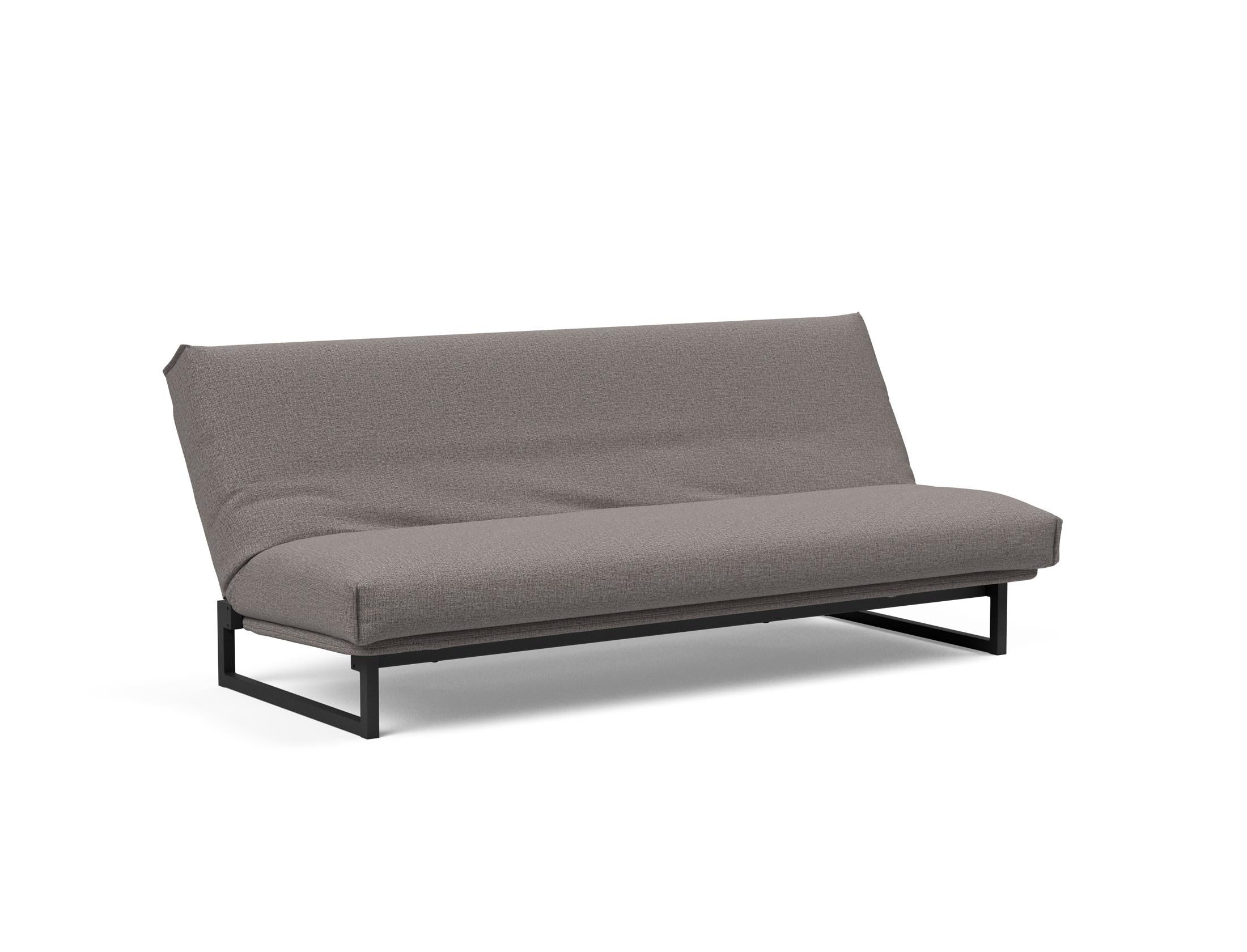 Fraction 120 Bettsofa: Elegantes Schlafsofa mit abnehmbarem Nordic-Bezug und komfortabler Soft Spring Matratze für entspannte Nächte und stilvolles Wohnen.
