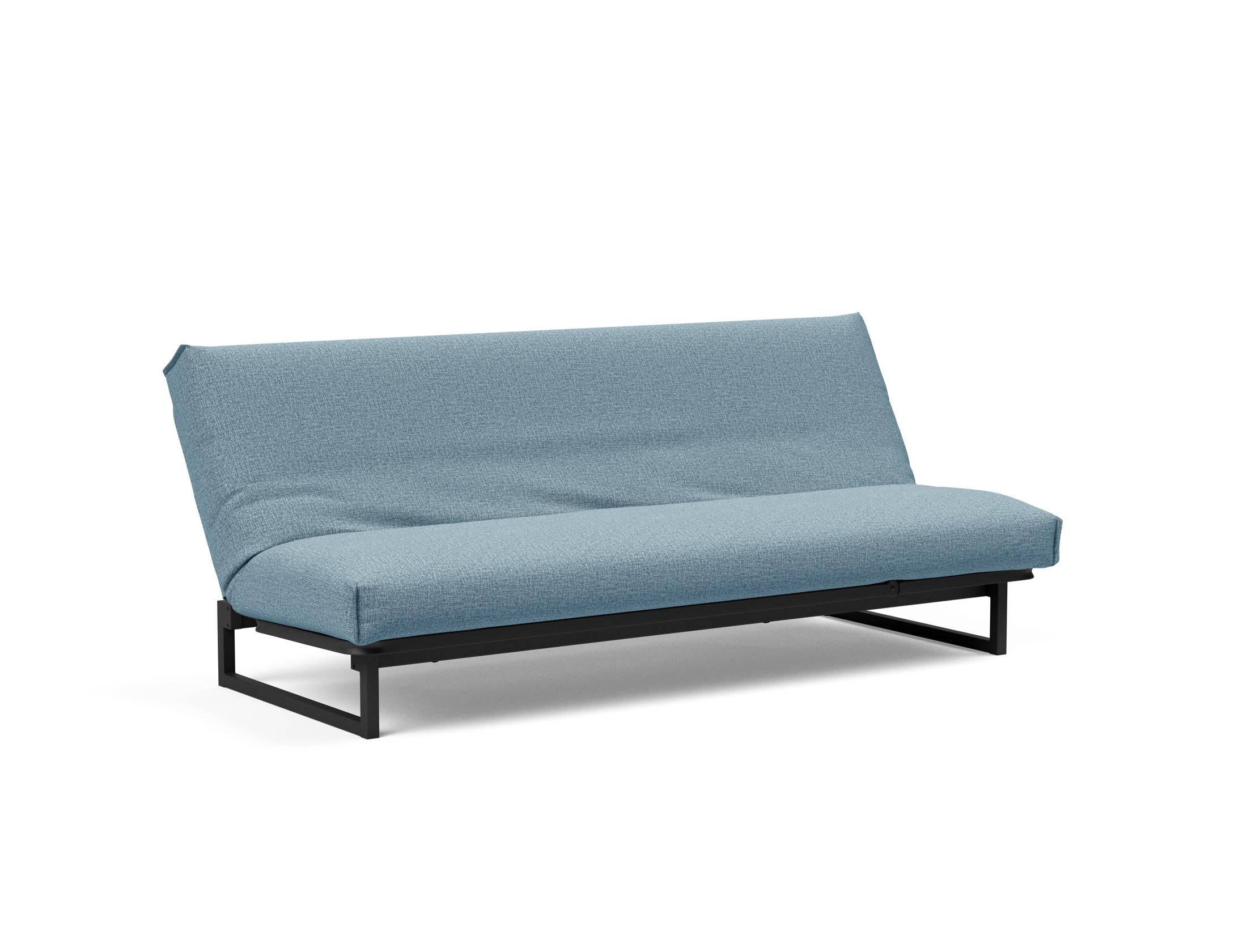 Fraction 120 Bettsofa Nordic Cover: stilvolles, flexibles Sofa mit innovativem Funktionsmechanismus und komfortabler Soft Spring-Matratze für besten Schlaf.