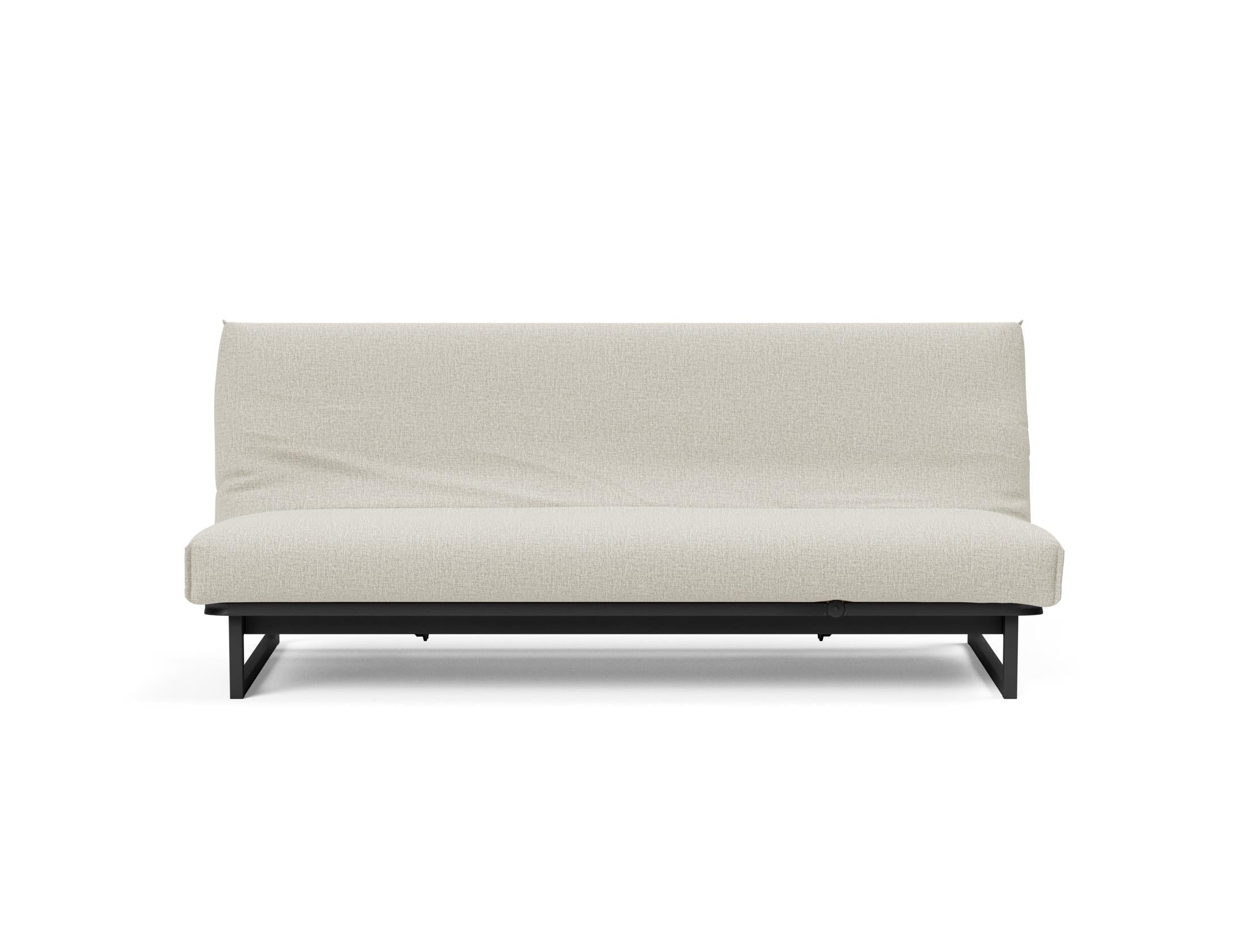 Fraction 120 Bettsofa Nordic Cover: modernes, multifunktionales Sofa mit komfortabler Soft Spring-Matratze, ideal für kleine Räume und Übernachtungsgäste.