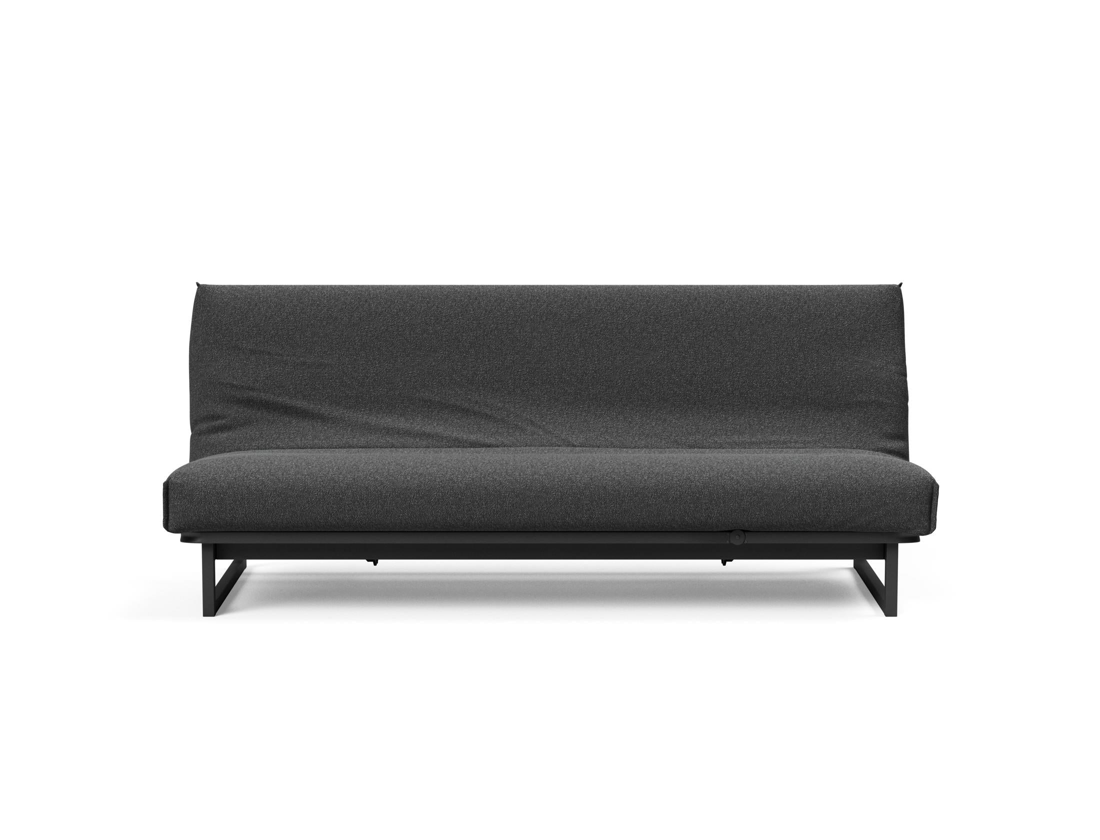 Fraction 120 Bettsofa Nordic Cover: stilvolles, platzsparendes Sofa mit bequemer Soft Spring-Matratze, perfekt für Gäste und kleine Wohnungen.