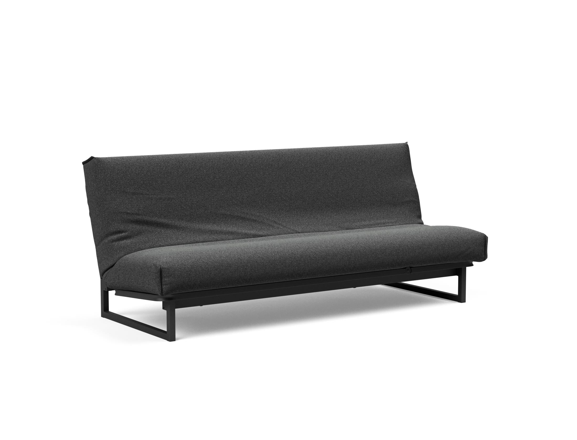 Fraction 120 Bettsofa Nordic Cover: modernes, multifunktionales Sofa mit komfortabler Soft Spring-Matratze, ideal für kleine Räume und Übernachtungsgäste.