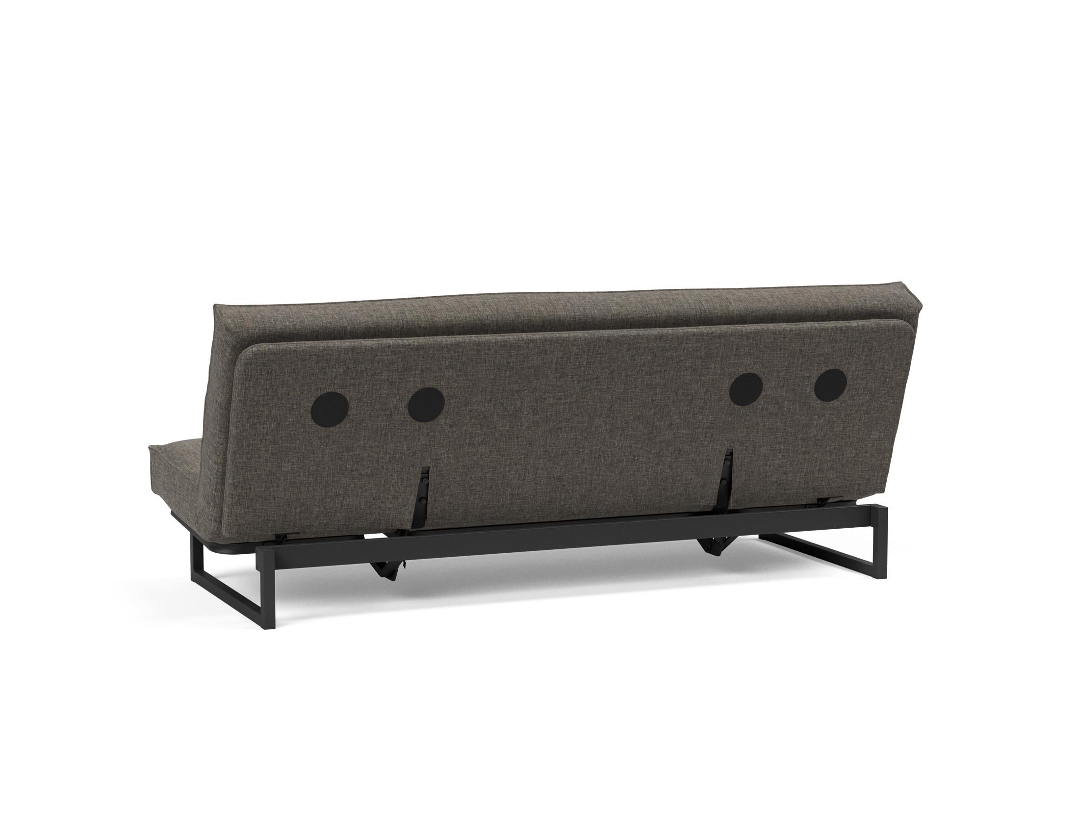 Erleben Sie das Fraction 120 Bettsofa Sharp Plus Cover Soft Spring von Innovation Living – ein elegantes, funktionales Sofa, ideal für kleine Räume.