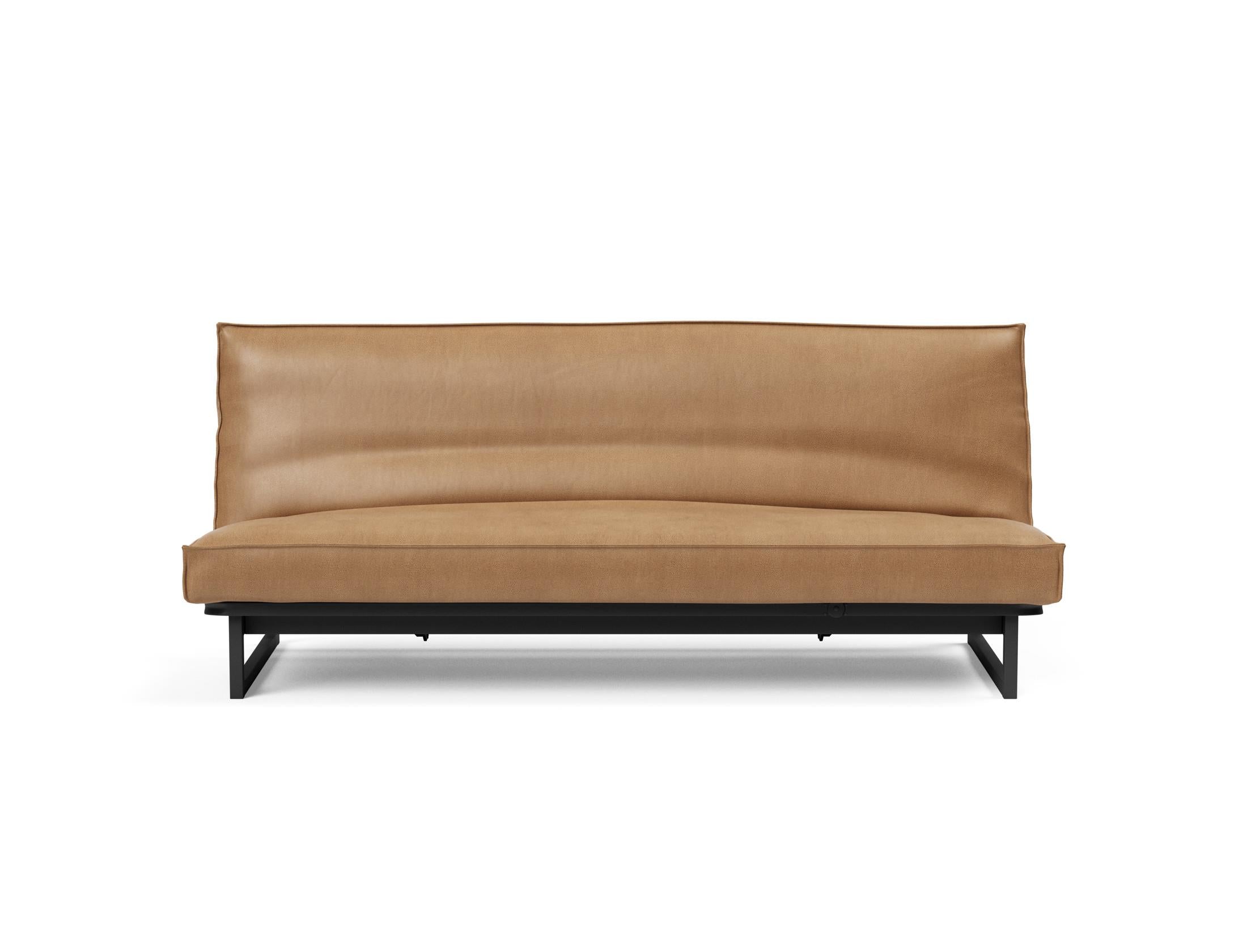 Stylisches Bettsofa Fraction 120 von Innovation Living, perfekt für kompakte Wohnräume, vereint Funktionalität und zeitgemäße Ästhetik.