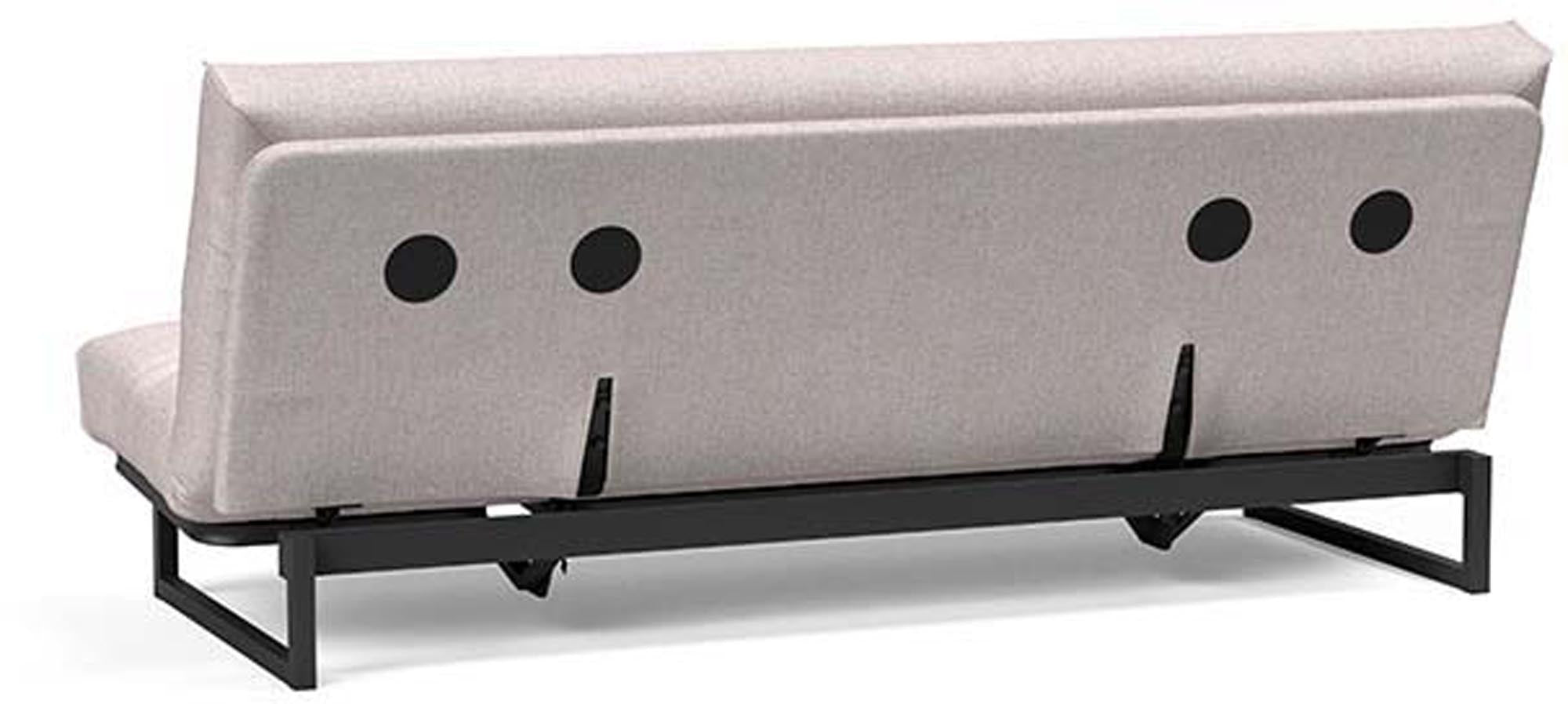 Fraction 120 Bettsofa Nordic Cover: modernes, flexibles Sofa mit hochwertiger Matratze, ideal für kleine Räume und Übernachtungsgäste.