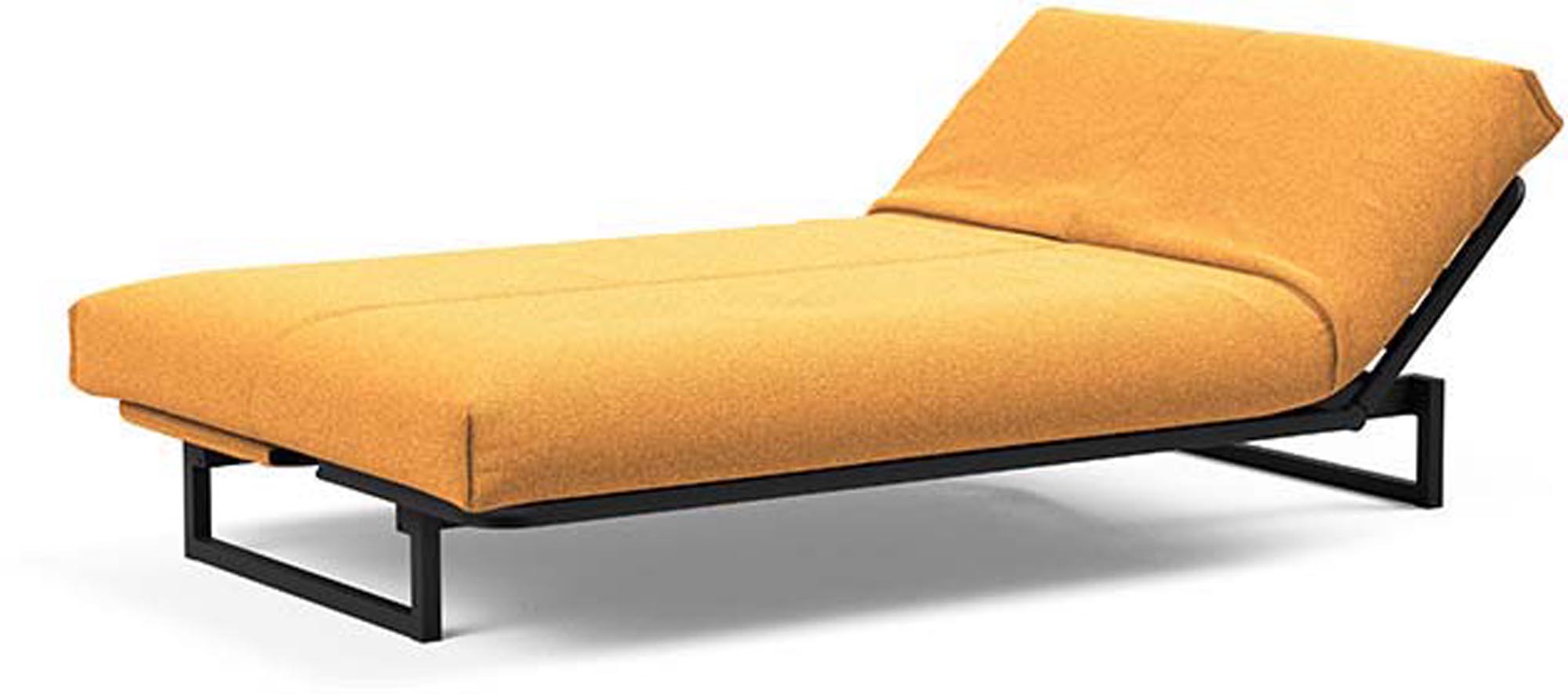 Fraction 120 Bettsofa Nordic Cover: stilvolles, multifunktionales Sofa mit anpassbarer Matratze, perfekt für kleine Wohnungen und spontane Übernachtungen.