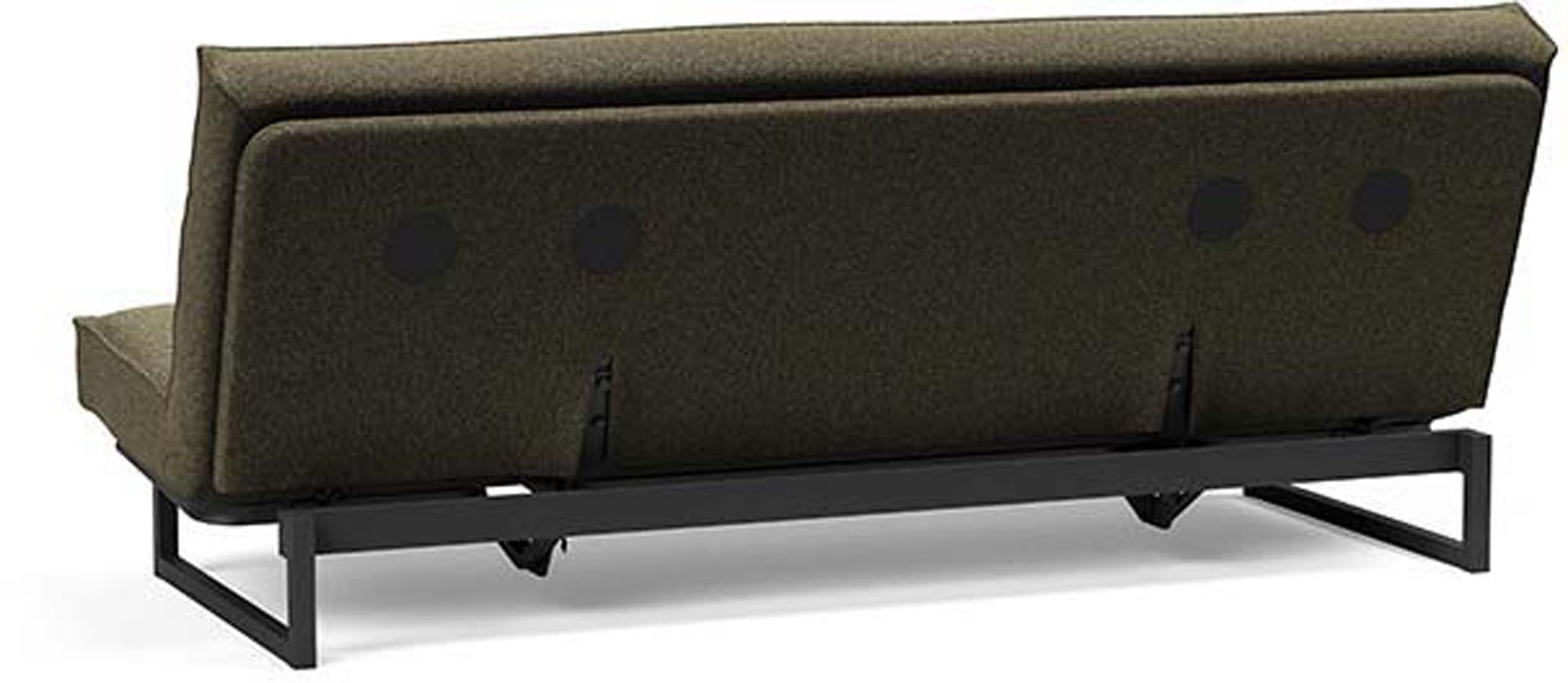 Erleben Sie das Fraction 120 Bettsofa Sharp Plus Cover von Innovation Living – ein modernes, funktionales Sofa, das sich ideal für kleine Räume eignet.