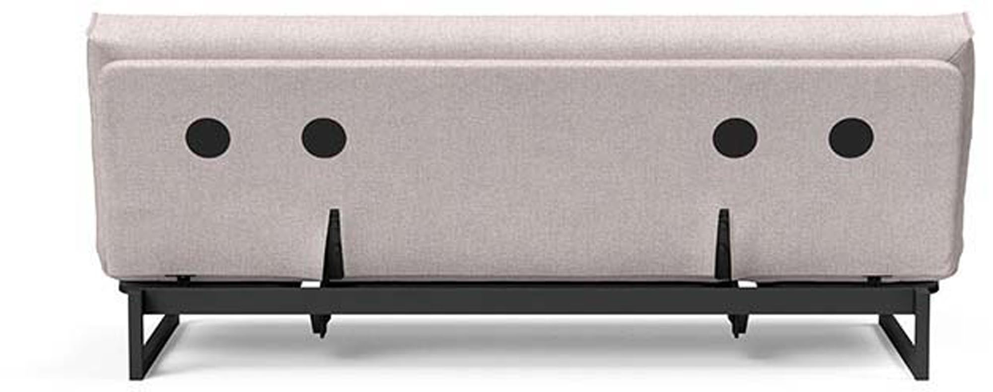 Erleben Sie das Fraction 120 Bettsofa Nordic Cover von Innovation Living: modernes Design, vielseitig einsetzbar und mit einer komfortablen Soft Spring-Matratze.