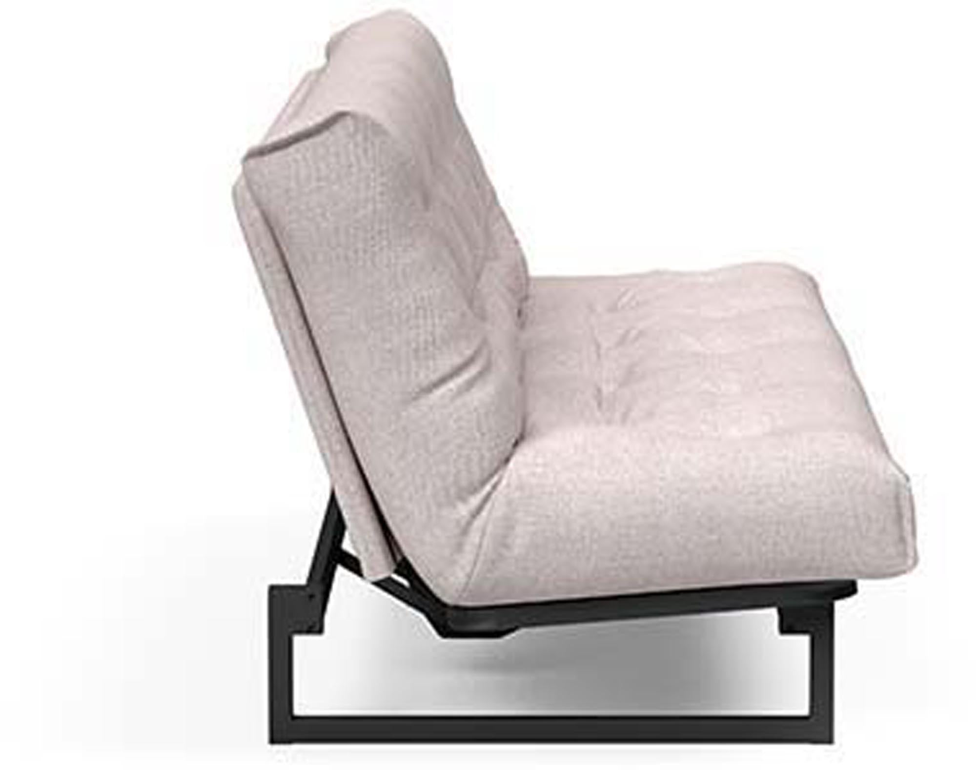 Erleben Sie das Fraction 120 Bettsofa Nordic von Innovation Living: modernes Design, ideal für kleine Räume und perfekten Schlafkomfort.