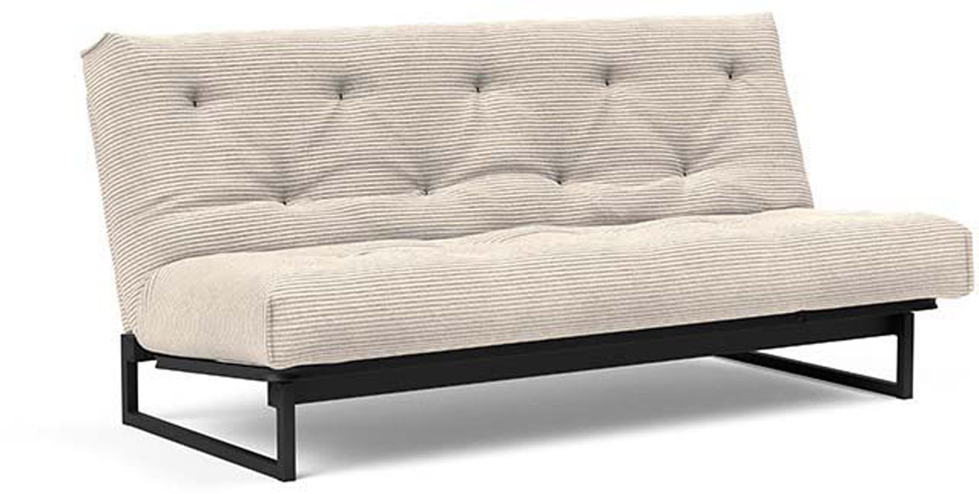 Fraction 140 Bettsofa Nordic von Innovation Living: Stilvolles, platzsparendes Sofa, das mühelos in ein komfortables Bett umgewandelt werden kann.