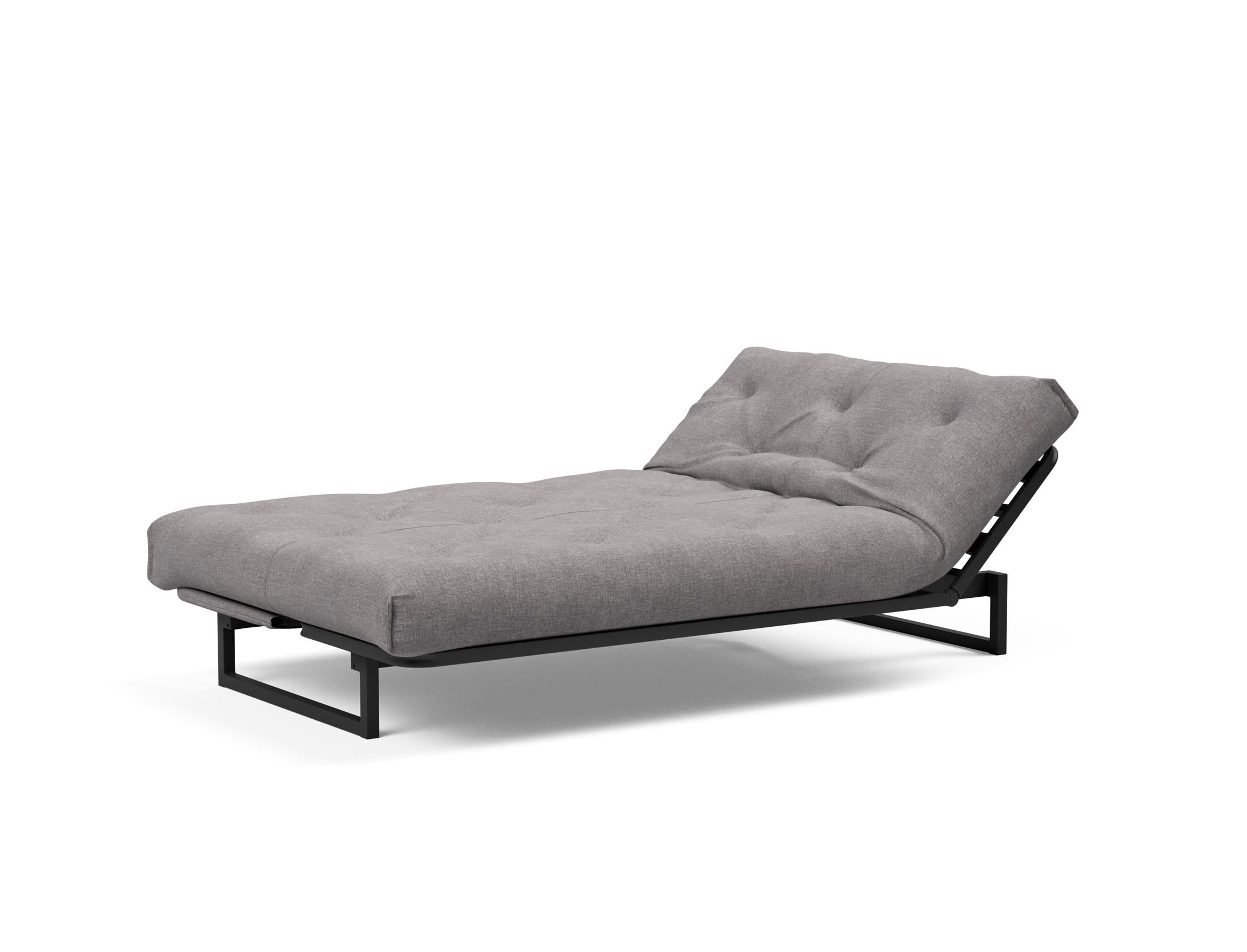 Fraction 120 Bettsofa Nordic: Elegantes, flexibles Sofa mit verstellbarer Rückenlehne und hochwertiger Soft Spring-Matratze. Ideal für Übernachtungen!
