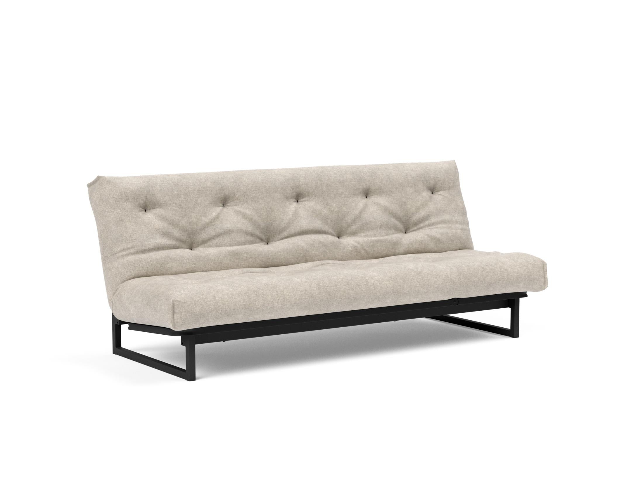Fraction 120 Bettsofa Nordic Soft Spring: stilvolles skandinavisches Sofa, perfekt für kleine Wohnungen, vereint Komfort und Funktionalität für entspannte Nächte.