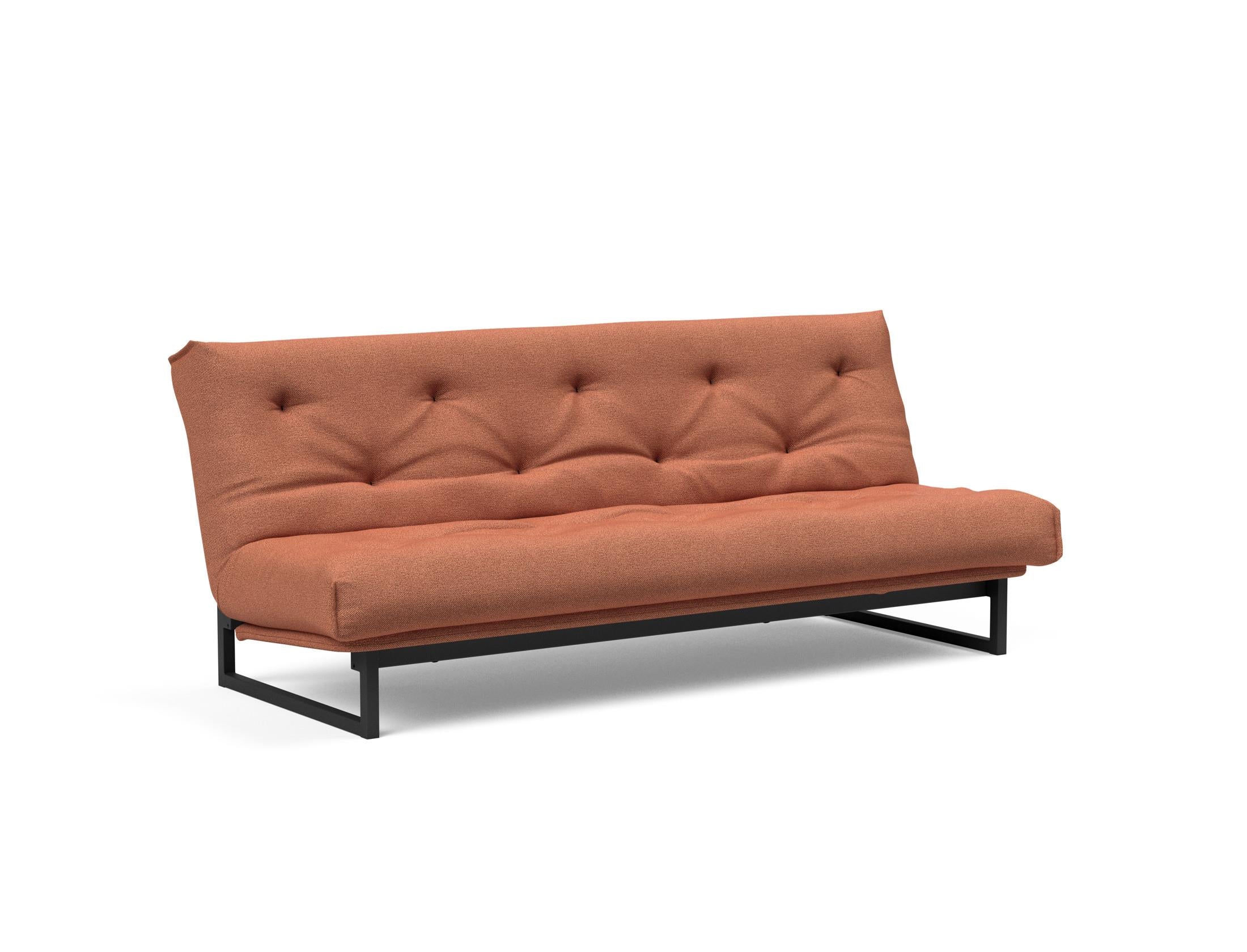 Fraction 120 Bettsofa Nordic: Stilvolles Schlafsofa mit hochwertiger Taschenfederkernmatratze. Ideal für modernes Wohnen und flexible Nutzung.
