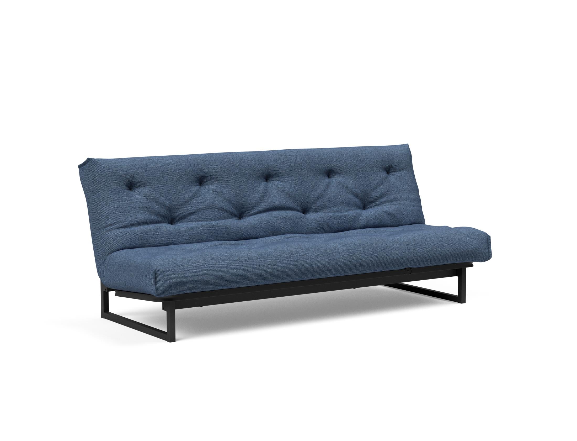 Fraction 120 Bettsofa Nordic Soft Spring: stilvolles skandinavisches Sofa, perfekt für kleine Wohnungen, vereint Komfort und Funktionalität für entspannte Nächte.
