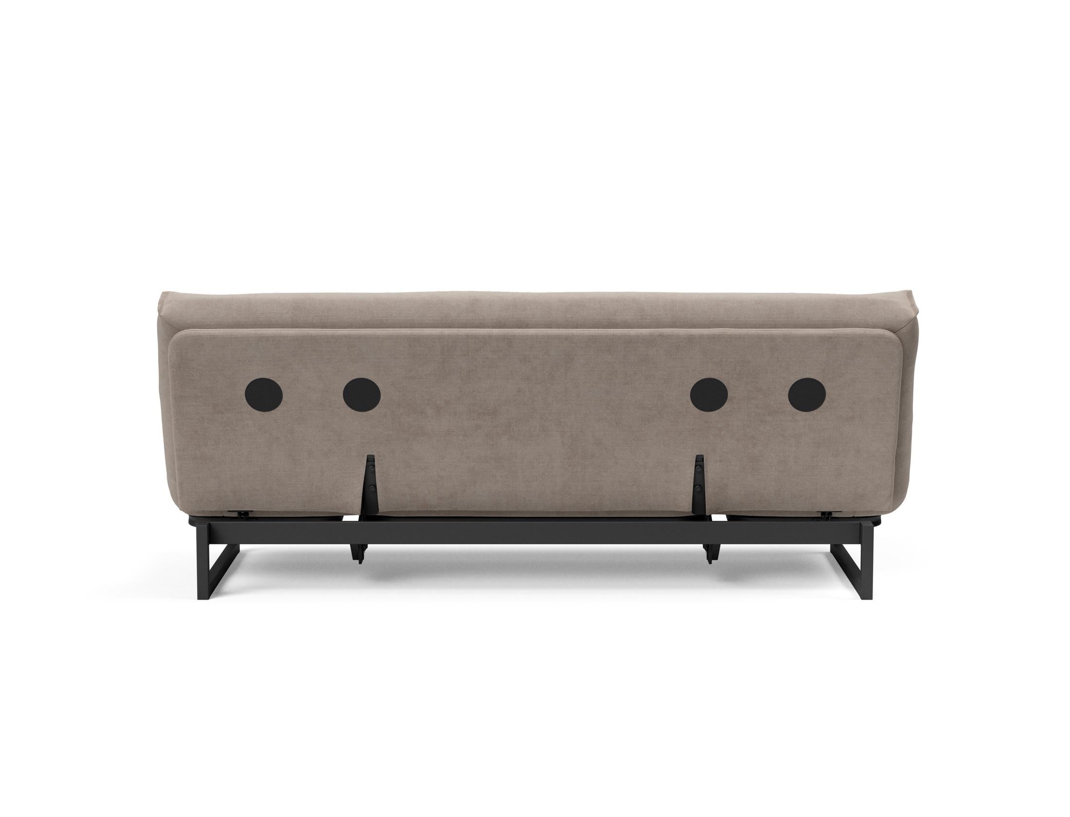 Fraction 120 Bettsofa Nordic Soft Spring: stilvolles skandinavisches Sofa, perfekt für kleine Wohnungen, vereint Komfort und Funktionalität für entspannte Nächte.