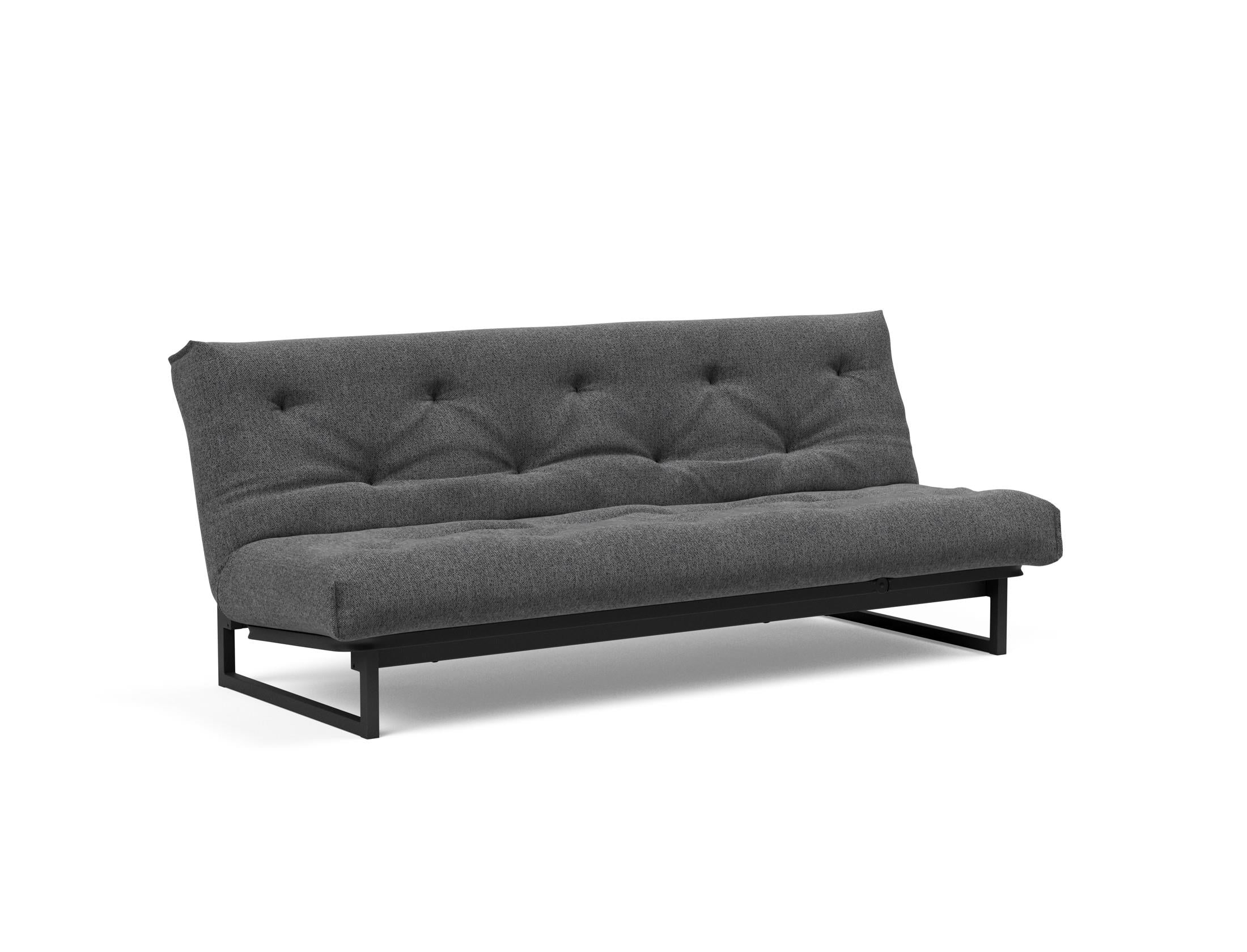 Fraction 120 Bettsofa Nordic Soft Spring: stilvolles skandinavisches Sofa, perfekt für kleine Wohnungen, vereint Komfort und Funktionalität für entspannte Nächte.