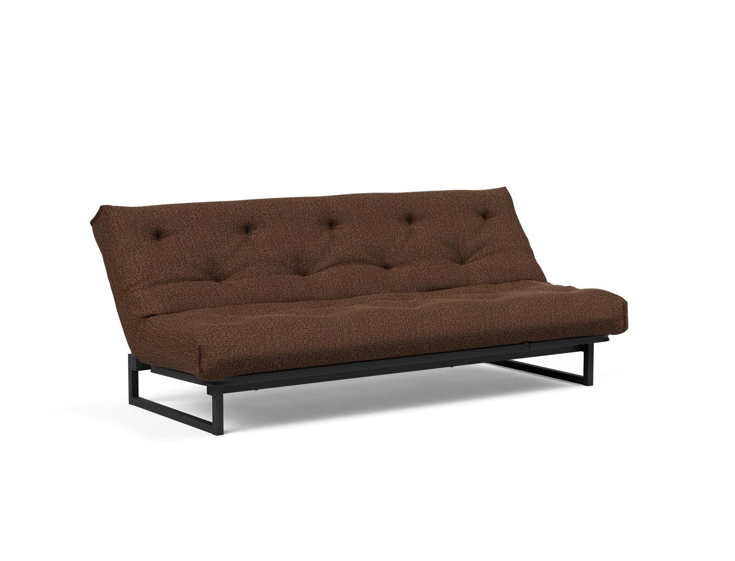 Fraction 120 Bettsofa Nordic: stilvolles, funktionales Sofa mit anpassbarer Kopfhöhe und komfortabler Soft Spring-Matratze – perfekt für jedes Zuhause.