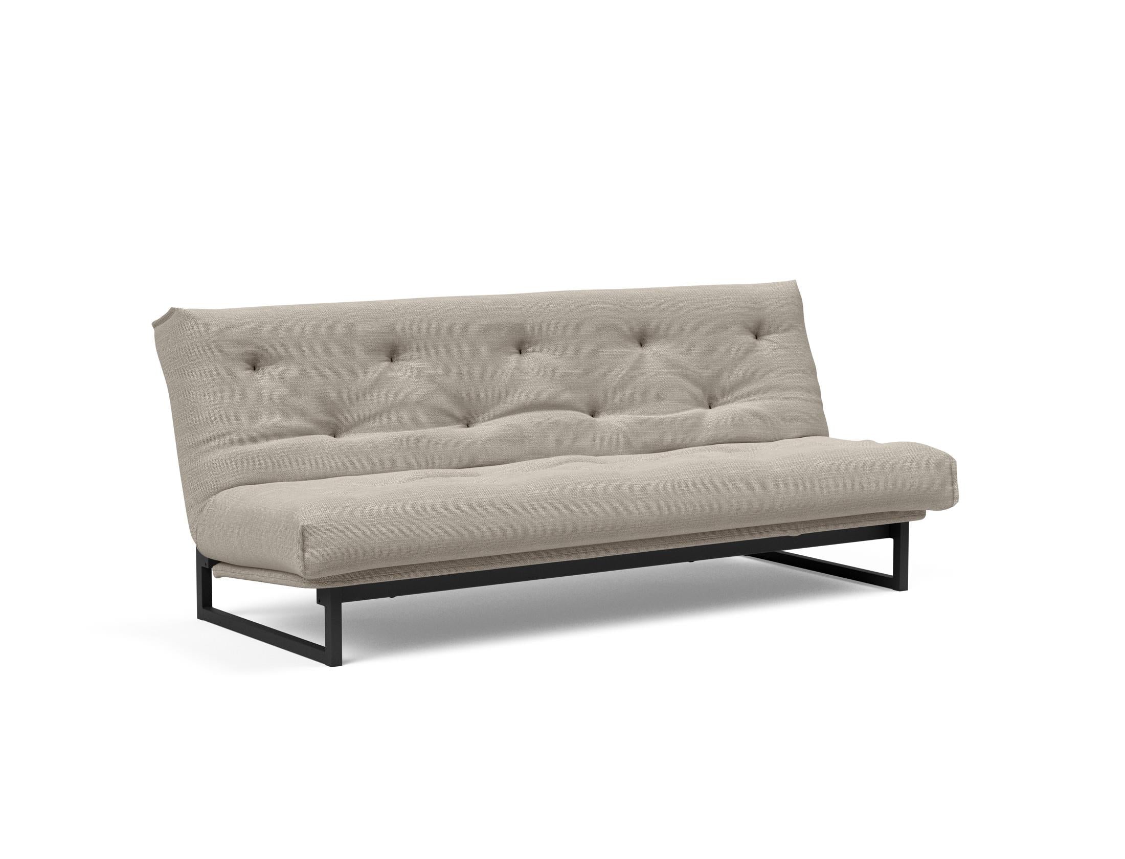 Fraction 120 Bettsofa Nordic: Stilvolles Schlafsofa mit hochwertiger Taschenfederkernmatratze. Ideal für modernes Wohnen und flexible Nutzung.