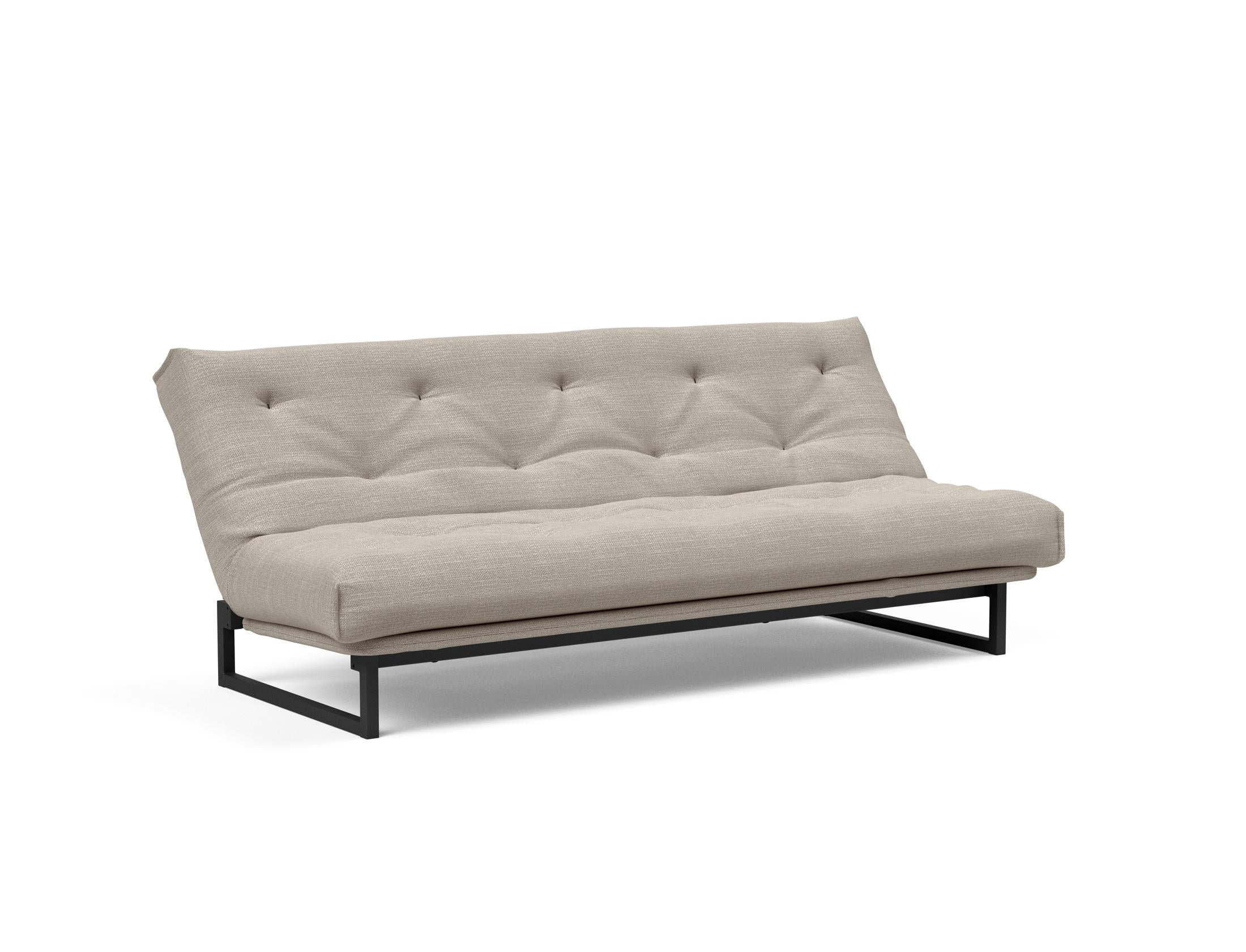 Fraction 120 Bettsofa Nordic: Stilvolles Schlafsofa mit hochwertiger Taschenfederkernmatratze. Ideal für modernes Wohnen und flexible Nutzung.