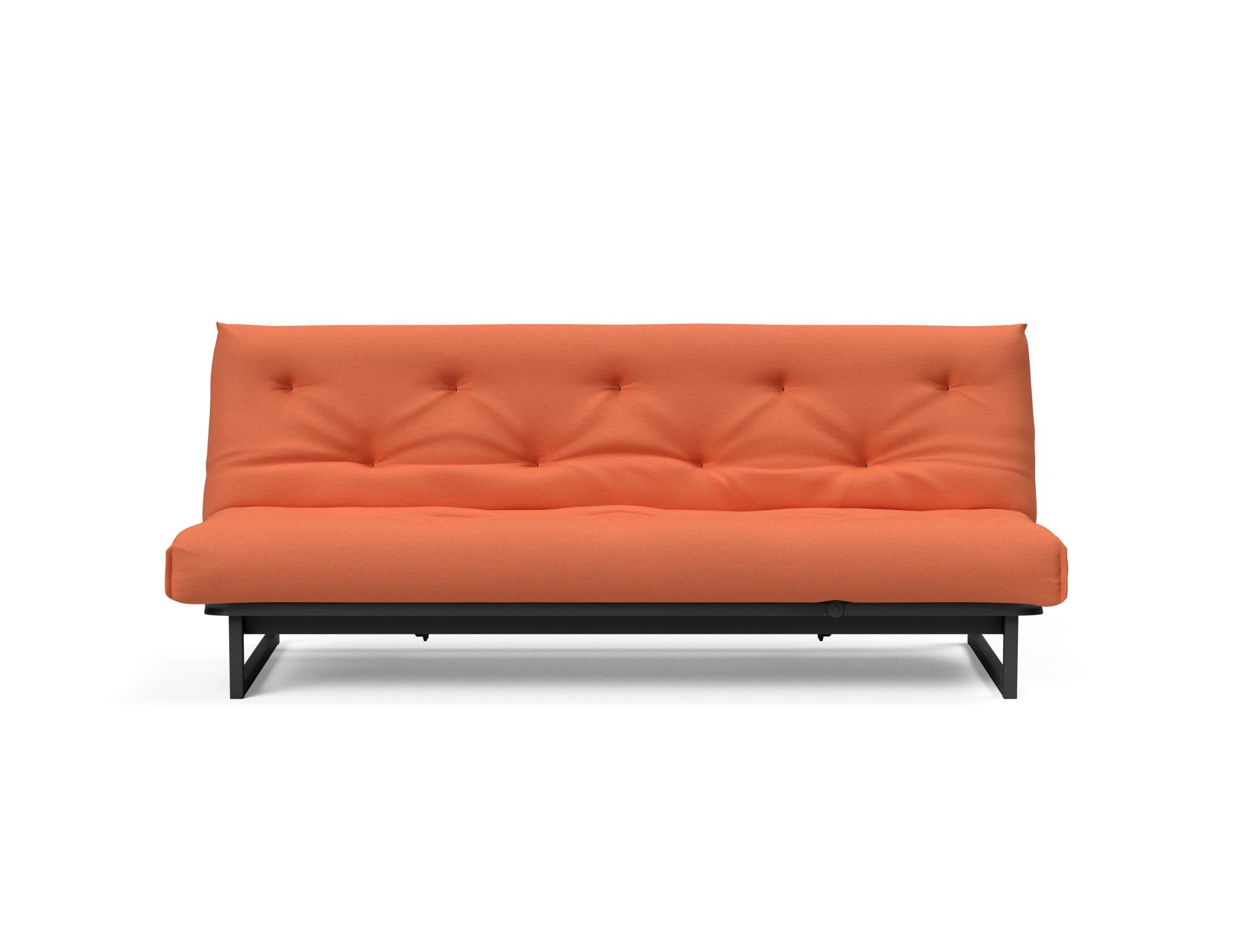 Fraction 120 Bettsofa Nordic: Elegantes, flexibles Sofa mit verstellbarer Rückenlehne und hochwertiger Soft Spring-Matratze. Ideal für Übernachtungen!