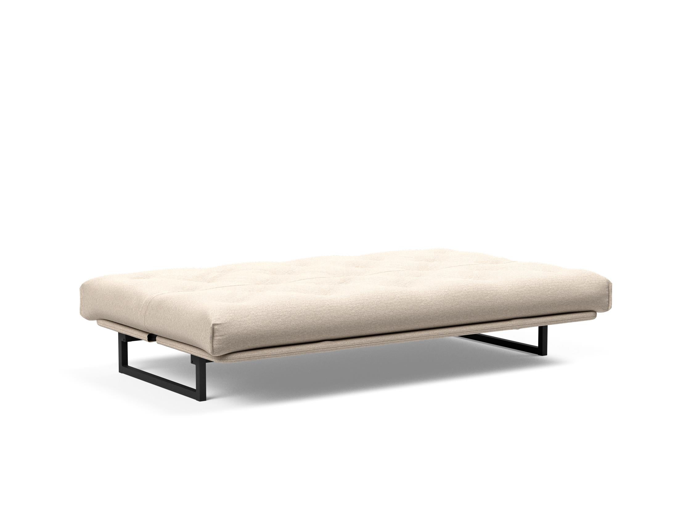 Fraction 120 Bettsofa Nordic: Stilvolles Schlafsofa mit hochwertiger Taschenfederkernmatratze. Ideal für modernes Wohnen und flexible Nutzung.