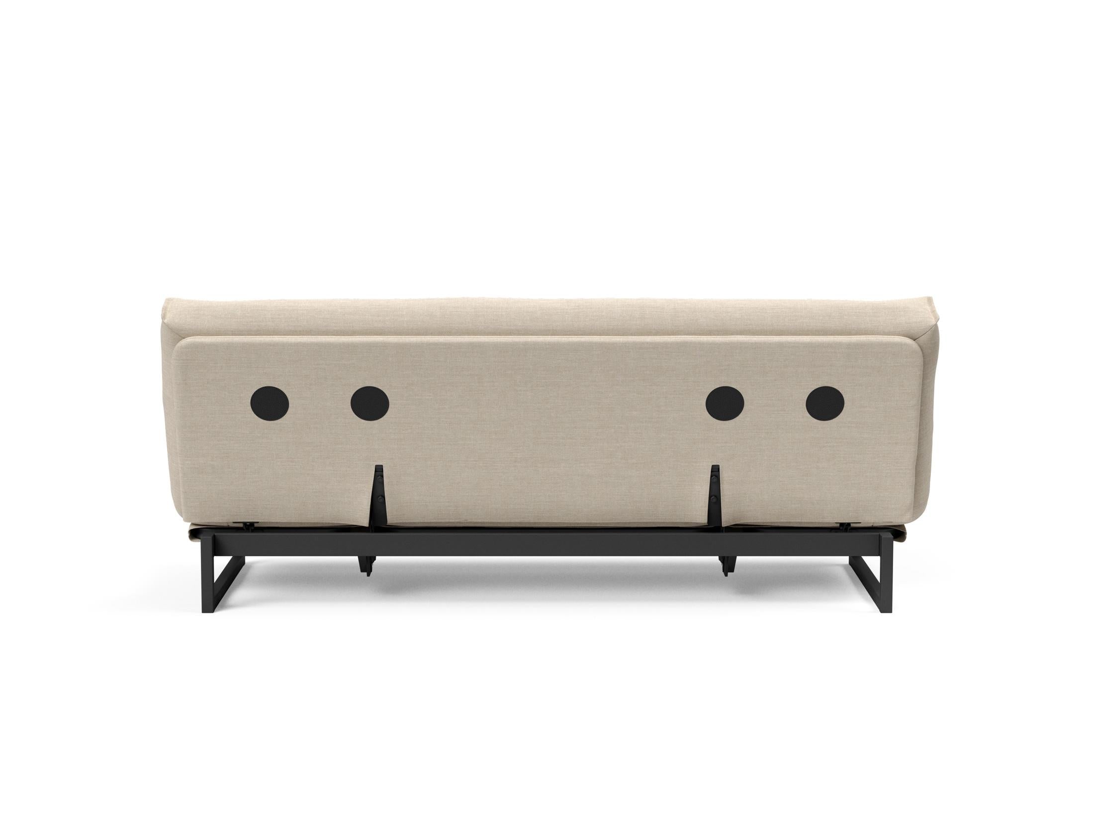 Fraction 120 Bettsofa Nordic: Stilvolles Schlafsofa mit hochwertiger Taschenfederkernmatratze. Ideal für modernes Wohnen und flexible Nutzung.