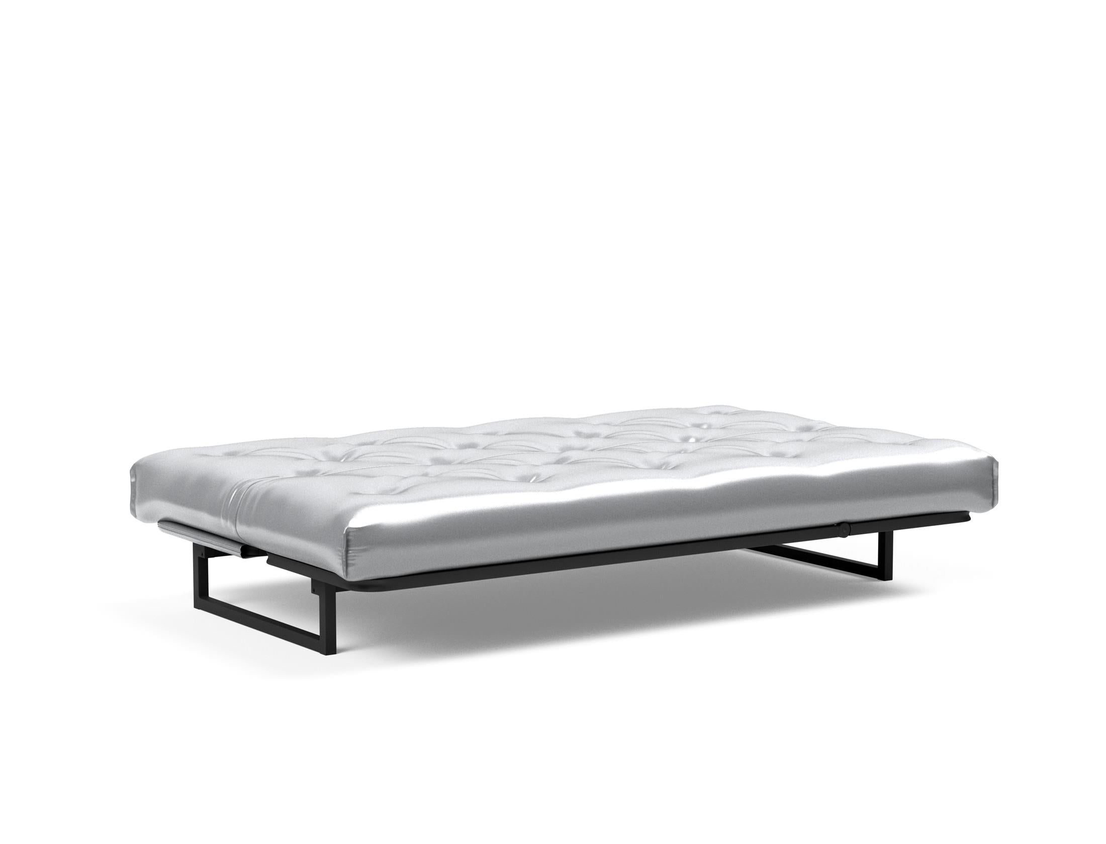 Fraction 120 Bettsofa Nordic: Stilvolles, multifunktionales Sofa mit anpassbarer Kopfhöhe und komfortabler Matratze. Perfekt für kleine Räume!