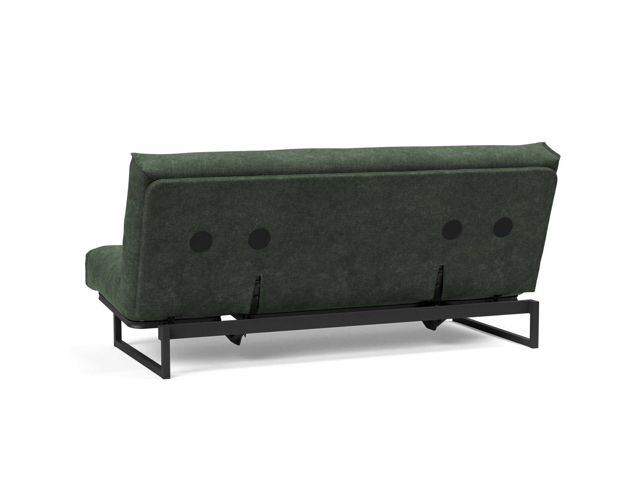 Fraction 140 Bettsofa Nordic: Elegantes, funktionales Sofa für kleine Räume, vereint skandinavisches Design mit optimalem Schlafkomfort und Flexibilität.