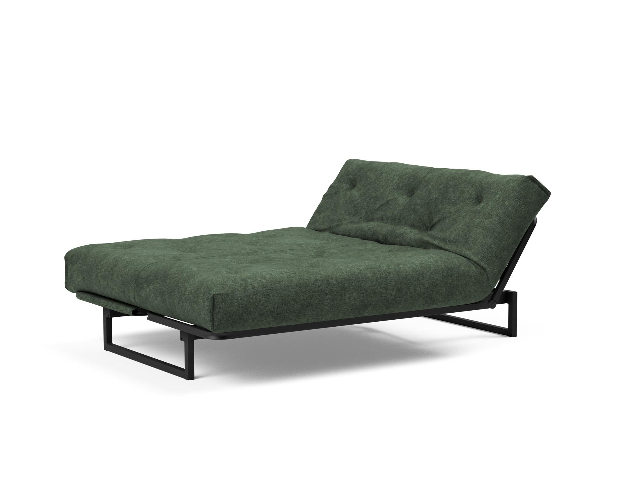 Fraction 140 Bettsofa Nordic: Elegantes, funktionales Sofa für kleine Räume, vereint skandinavisches Design mit optimalem Schlafkomfort und flexibler Nutzung.