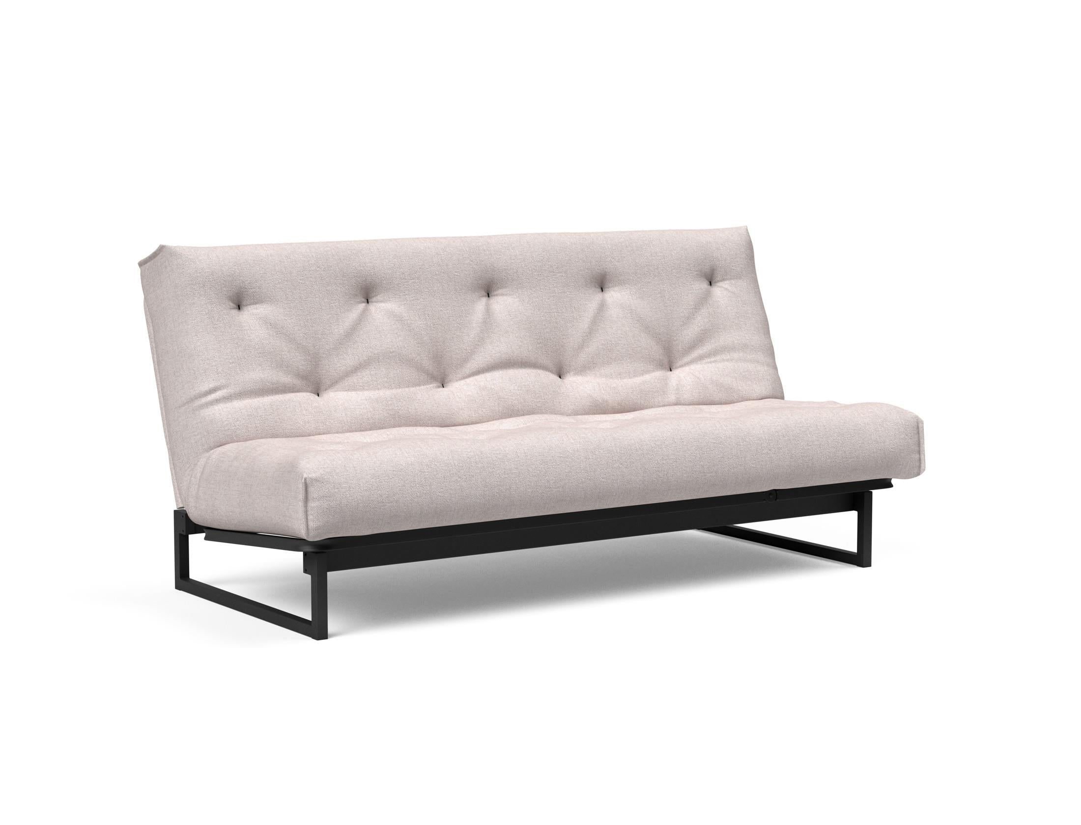 Fraction 140 Bettsofa Nordic Soft Spring: modernes skandinavisches Sofa, perfekt für kompakte Wohnräume, bietet stilvollen Komfort und praktische Schlaflösung.