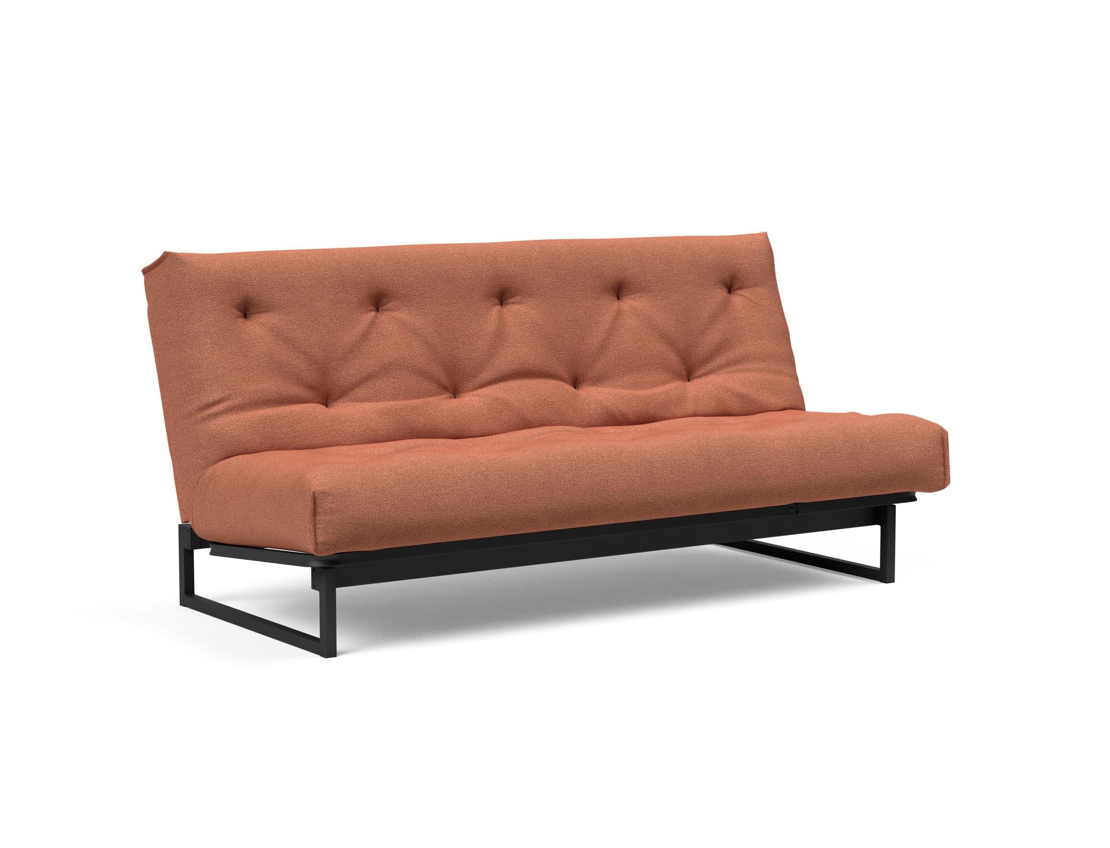 Fraction 140 Bettsofa Nordic Soft Spring: modernes skandinavisches Sofa, perfekt für kompakte Wohnräume, bietet stilvollen Komfort und praktische Schlaflösung.